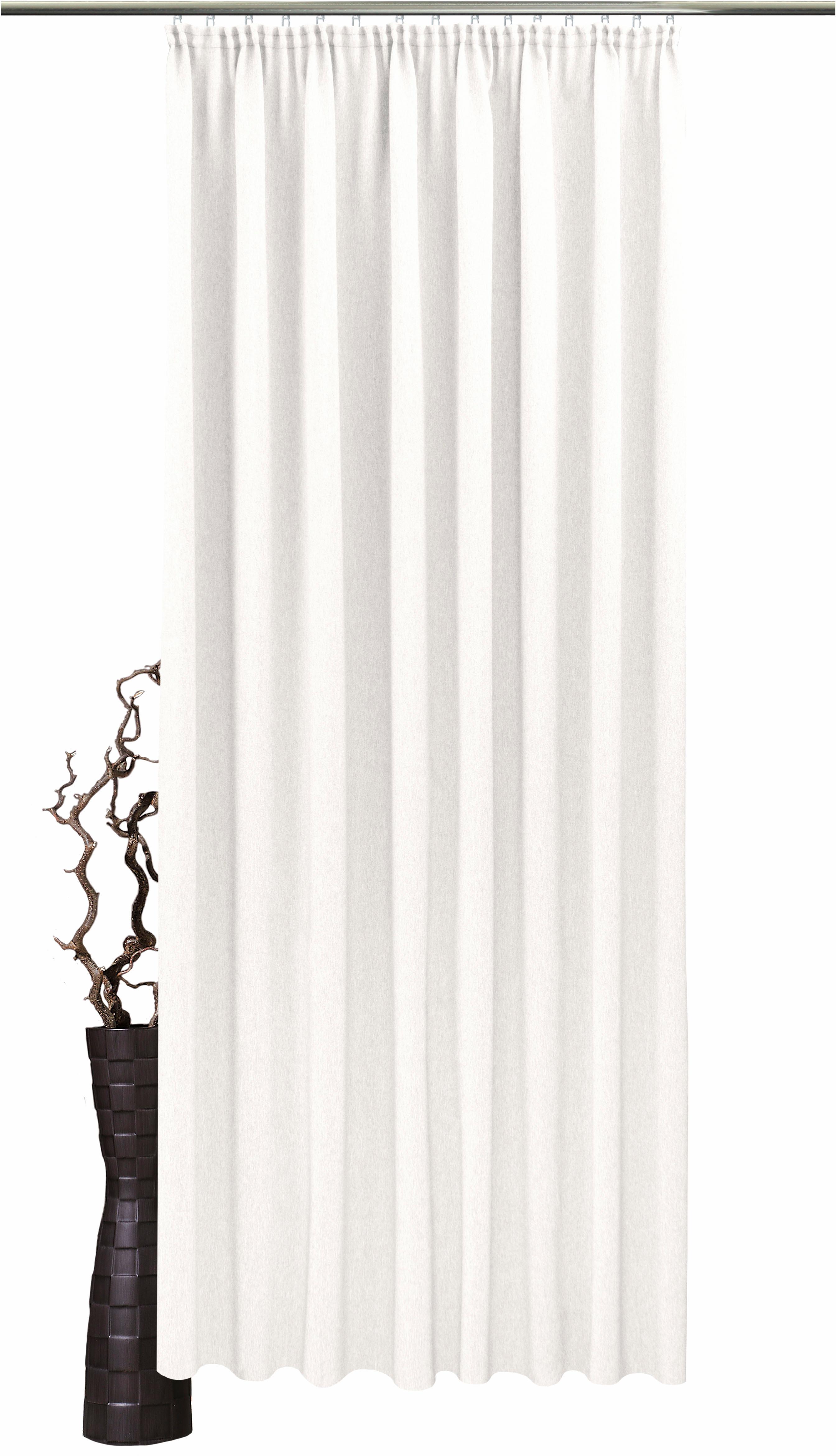 Elly-Jacquard-Fertiggardinen-Stores-Vorhang-Weiss-Langgardine H//225 x B//300 cm