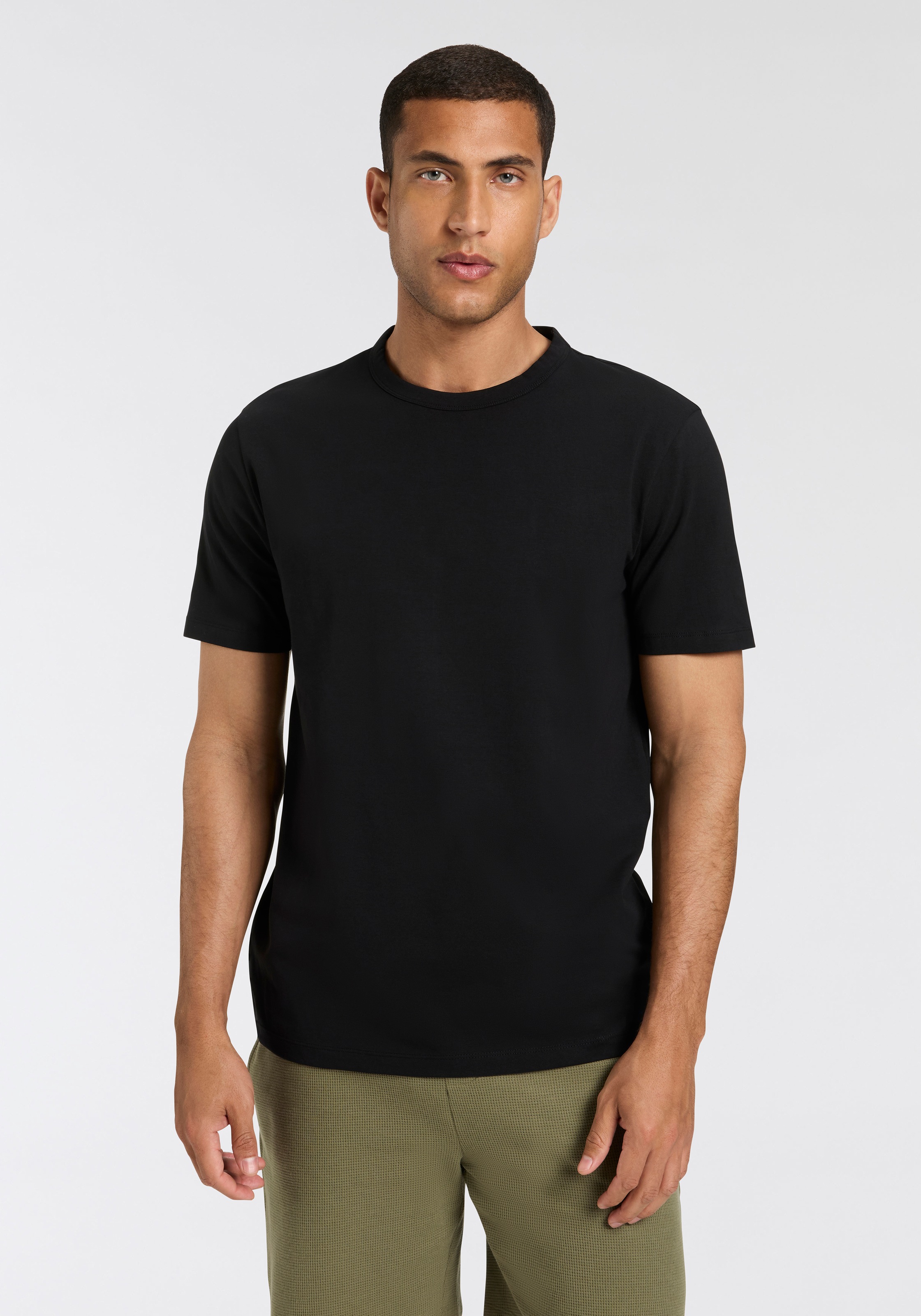 HUGO Blue T-Shirt "BLUE Naolo" Packung, 2 Stk. mit Markenlabel am Saum günstig online kaufen