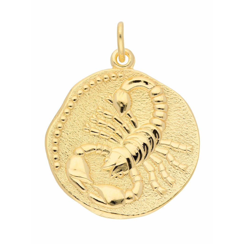 Adelia´s Kettenanhänger »333 Gold Sternzeichen Anhänger Skorpion Ø 18,2 mm«, Goldschmuck für Damen & Herren