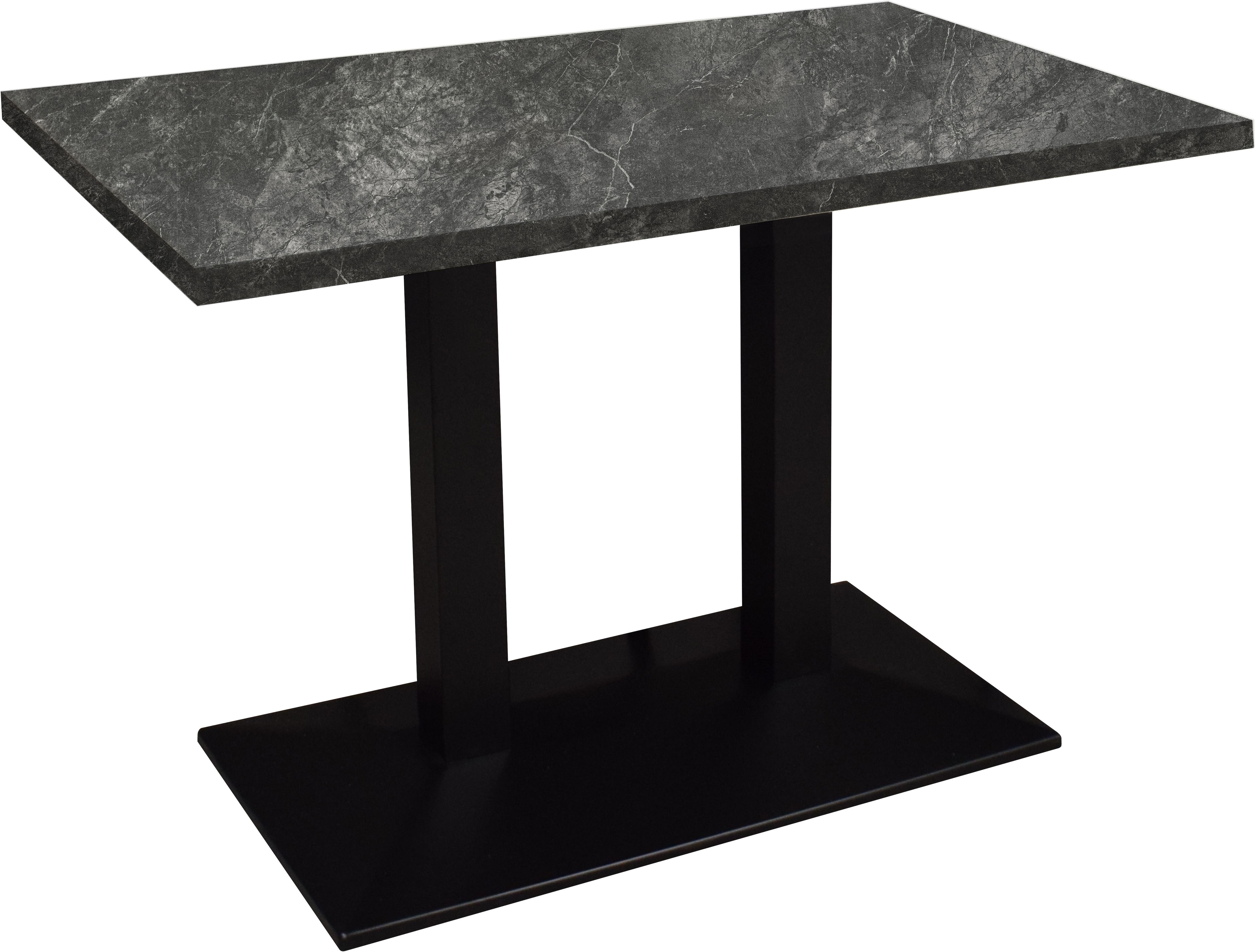 Mäusbacher Bistrotisch "Big Bistro Metall" Doppelsäulengestell, eckige Platte BHT 120x75x70 cm