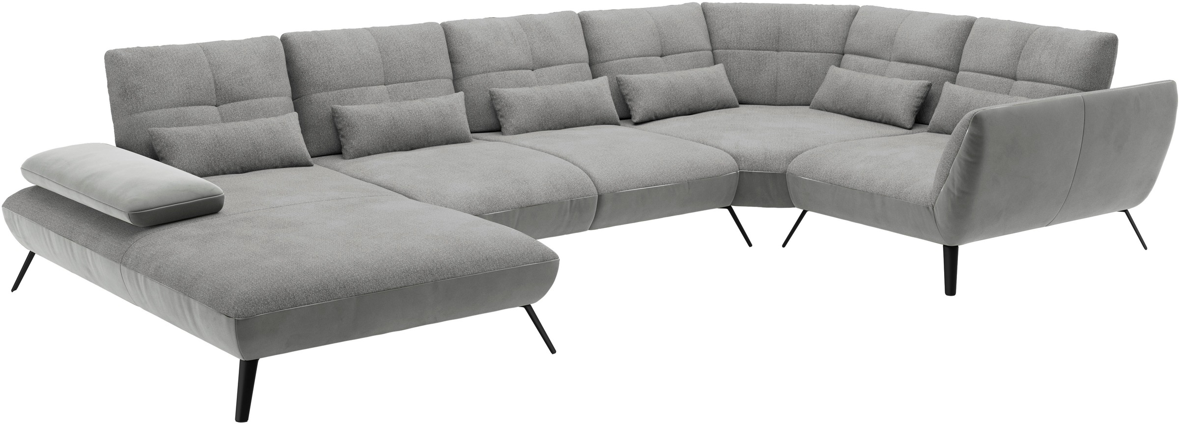 Places of Style Wohnlandschaft »Mikado U-Form«, inkl. Sitztiefenverstellung und Armteilverstellung