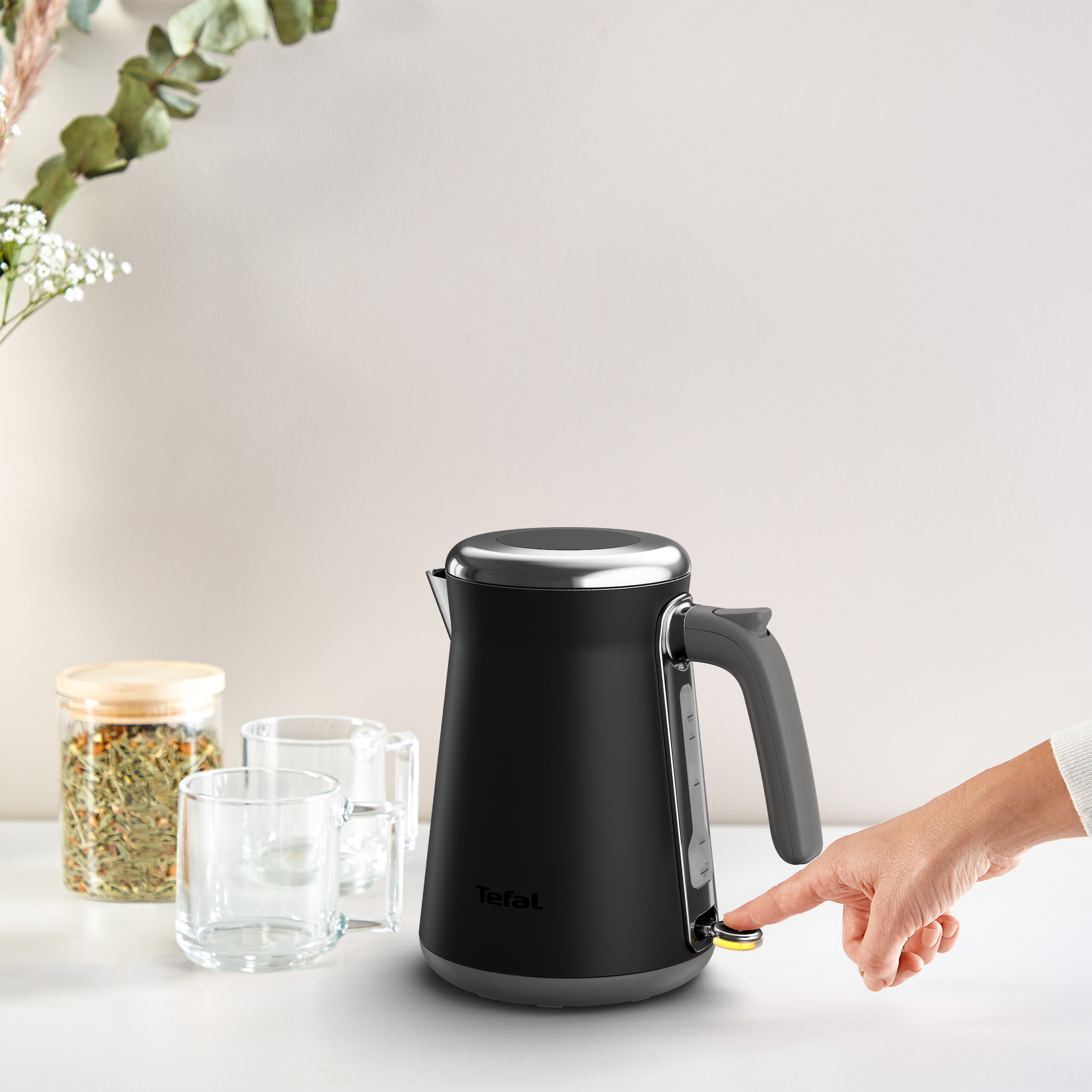 Tefal Wasserkocher »KI6668 Collection«, 1,7 l, 2400 W, Deckelöffnung auf Knopfdruck, großes Fassungsvermögen von 1,7 l
