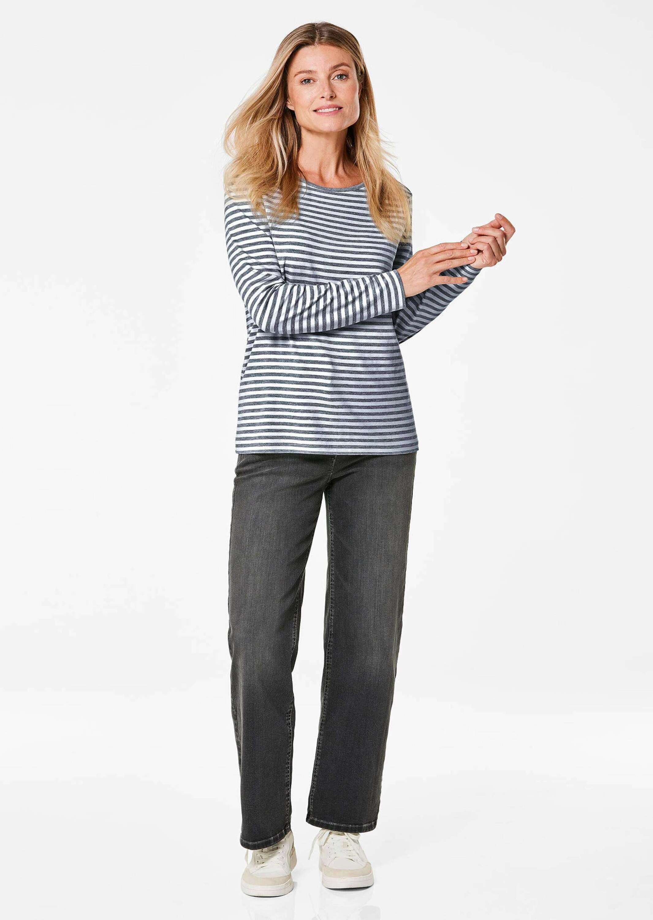 GOLDNER Longpullover "Ringelshirt mit U-Boot-Ausschnitt" Ohne günstig online kaufen