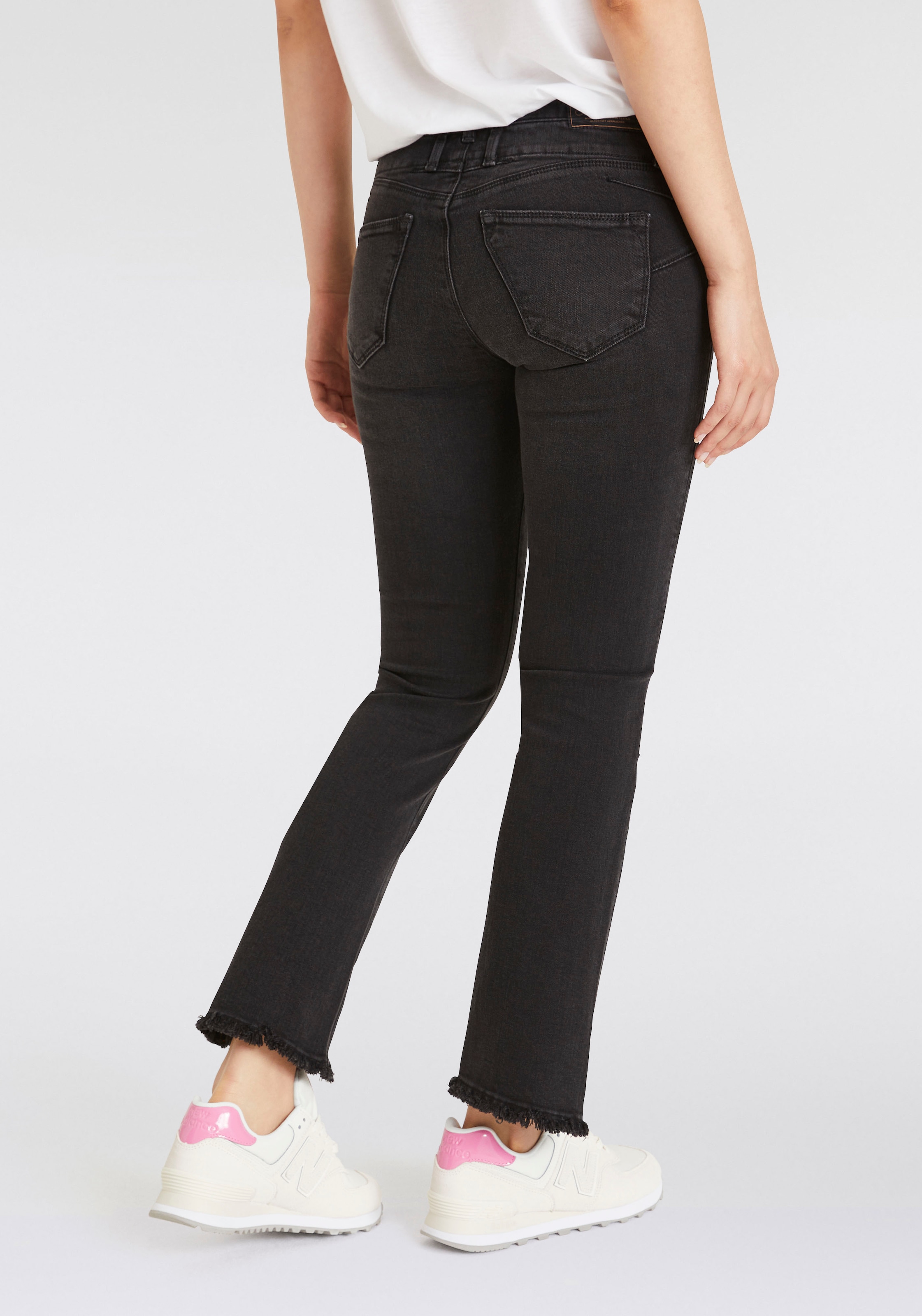 Herrlicher Bootcut-Jeans »Baby Cropped Recycled Denim Black Stretch«