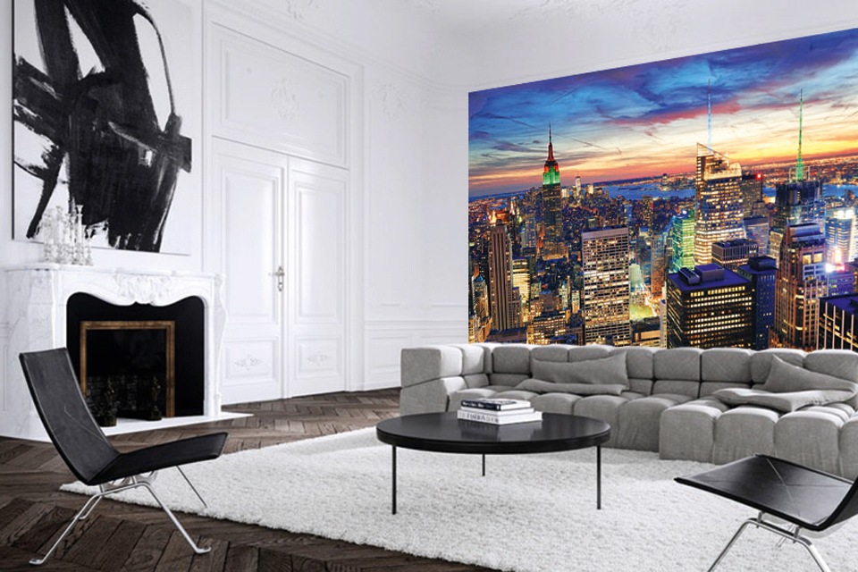 Thumbnail - Papermoon Fototapete "New York at Dusk" glatt