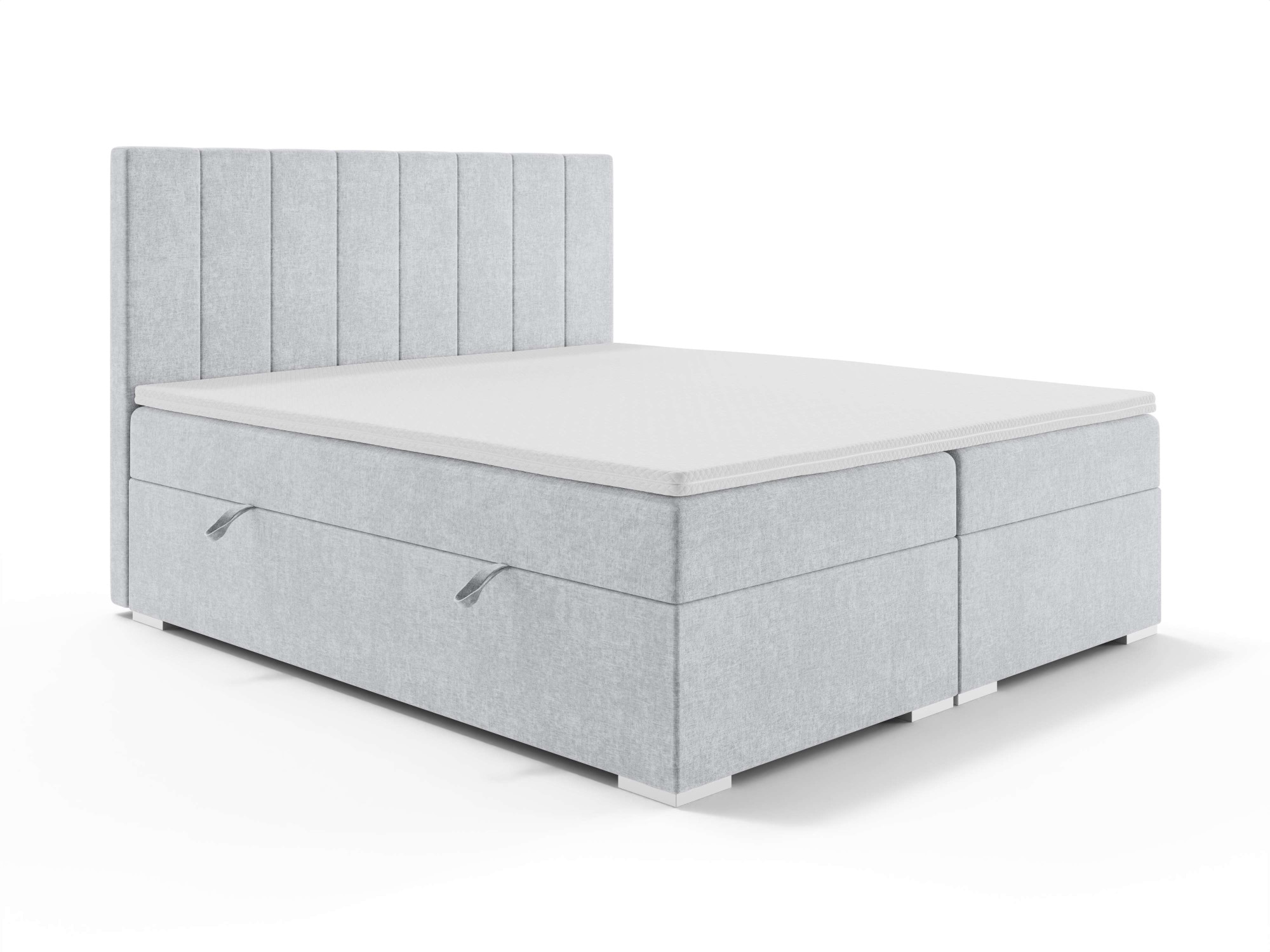 Places of Style Polsterbett »Ginoro mit Matratze und Topper, in 3 Breiten (140, 160 und 180 cm)«, Boxspringbett mit Kopfteil, Bettkasten, Matratze (BFK/TFK) und Topper