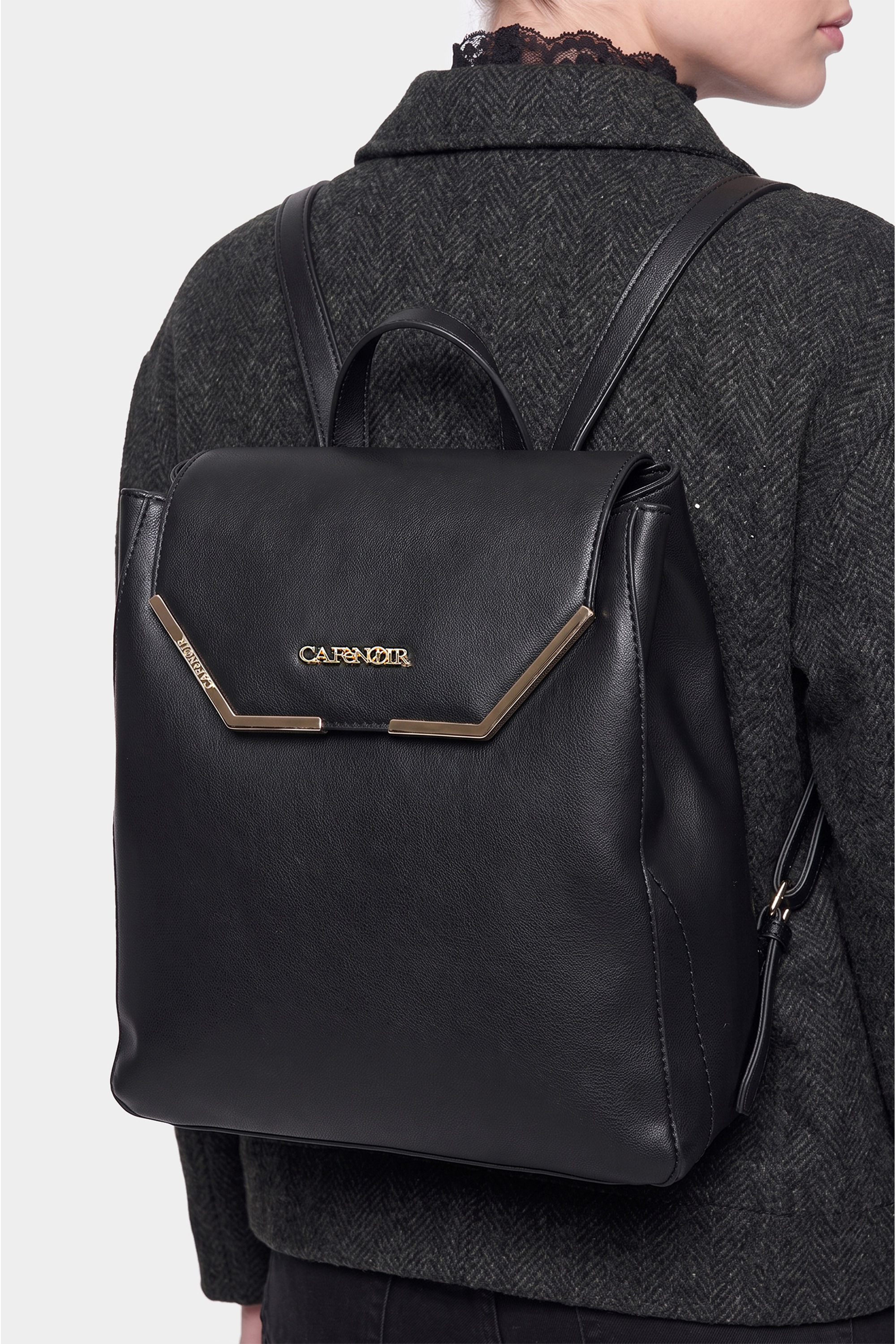 CAFèNoir Tagesrucksack »BACKPACK WITH FLAP C3NI1128 Damen« Rucksack Damen, Tagesrucksack, Fashion, Lifestyle, Freizeit, Sale