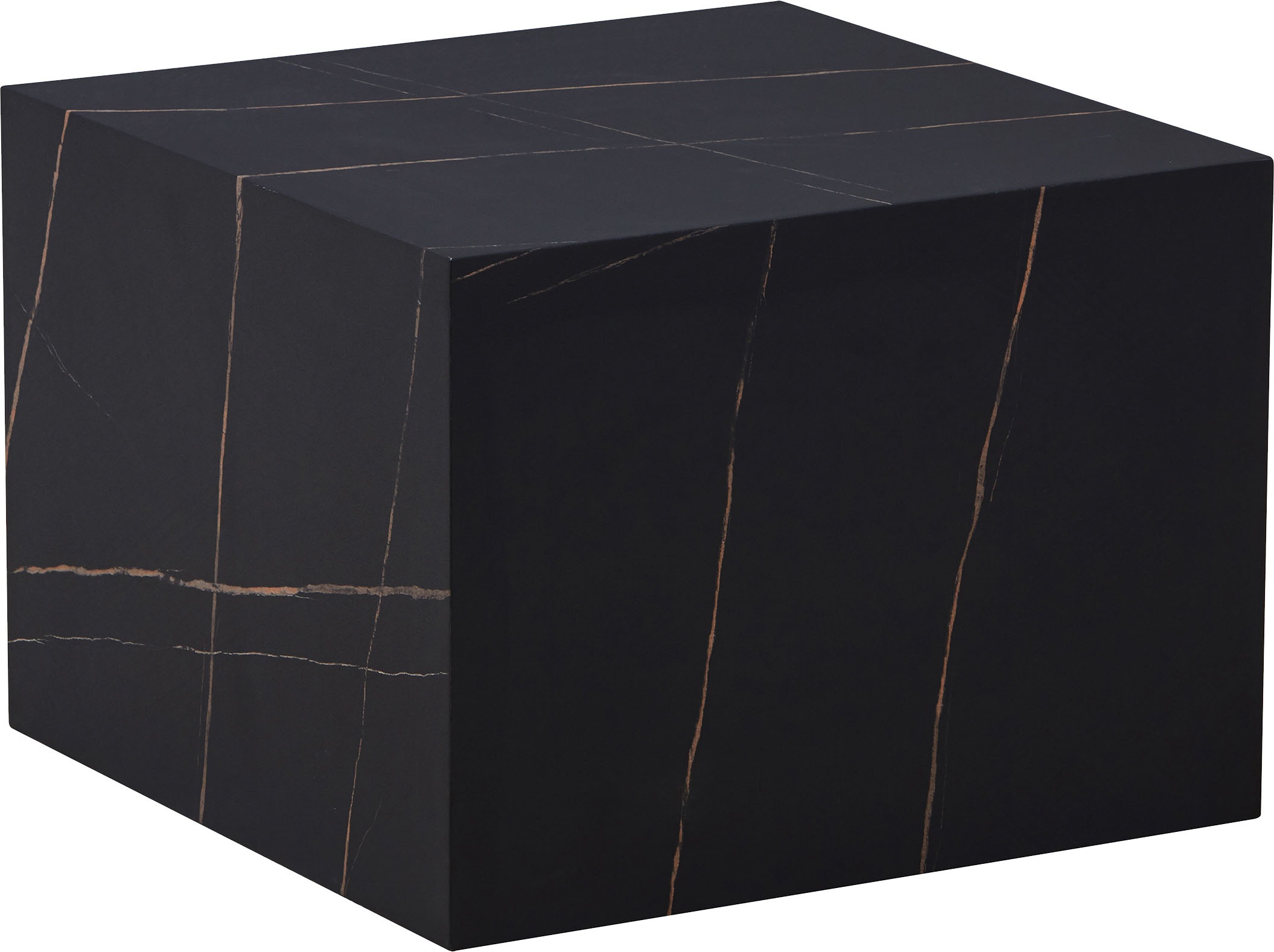 Beistelltisch KAYOOM "Cuboid 125, modernes Design, robuste Konstruktion", schwarz, B:55cm H:40cm T:55cm, MDF mit lackfreiem 3D-Papier, Tische, Beistelltisch, vielseitig einsetzbar, edle Oberfläche, robuste Konstruktion 2