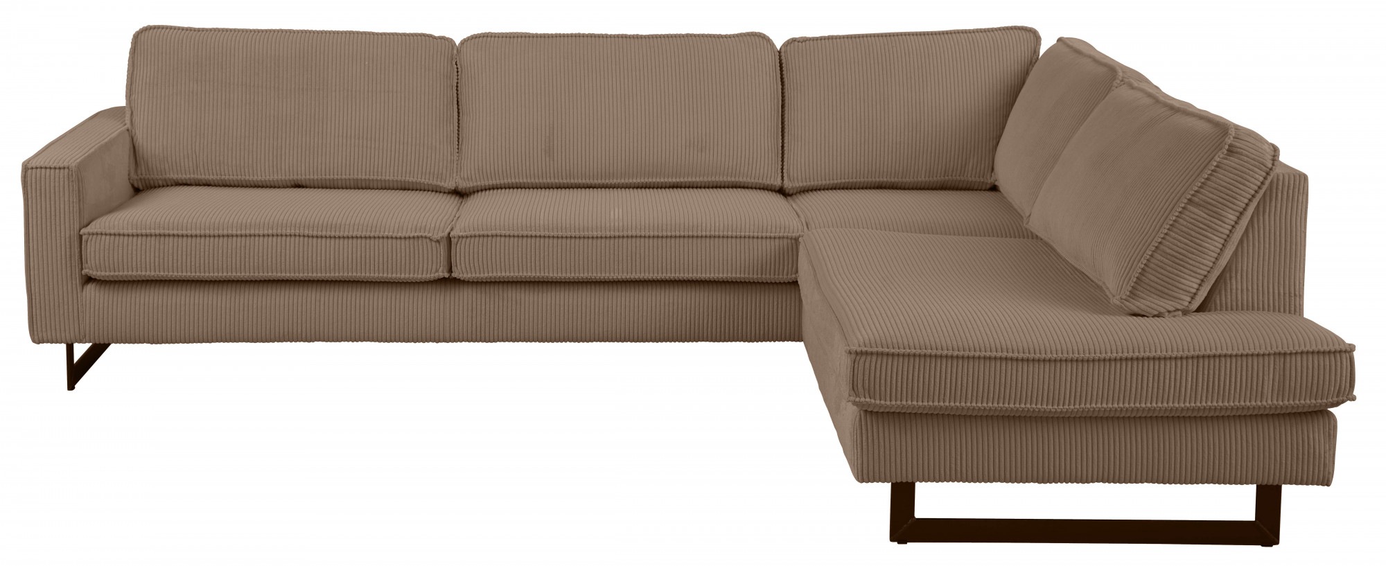 Places of Style Ecksofa "Pinto, 290 cm, Cord, Chenille, Lederoptik, Ottoman günstig online kaufen