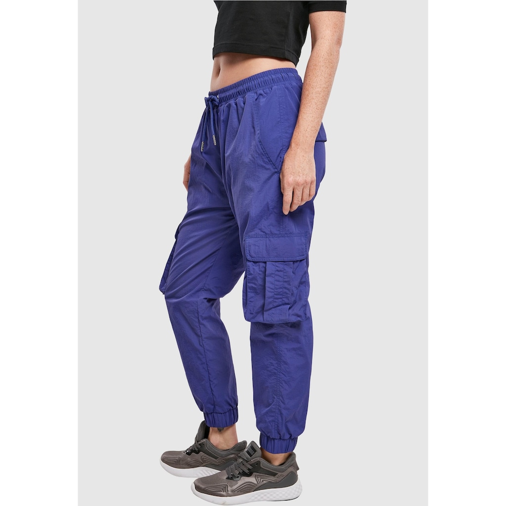 URBAN CLASSICS Cargohose »Damen Ladies High Waist Crinkle Nylon Cargo Pants«, (1 tlg.)