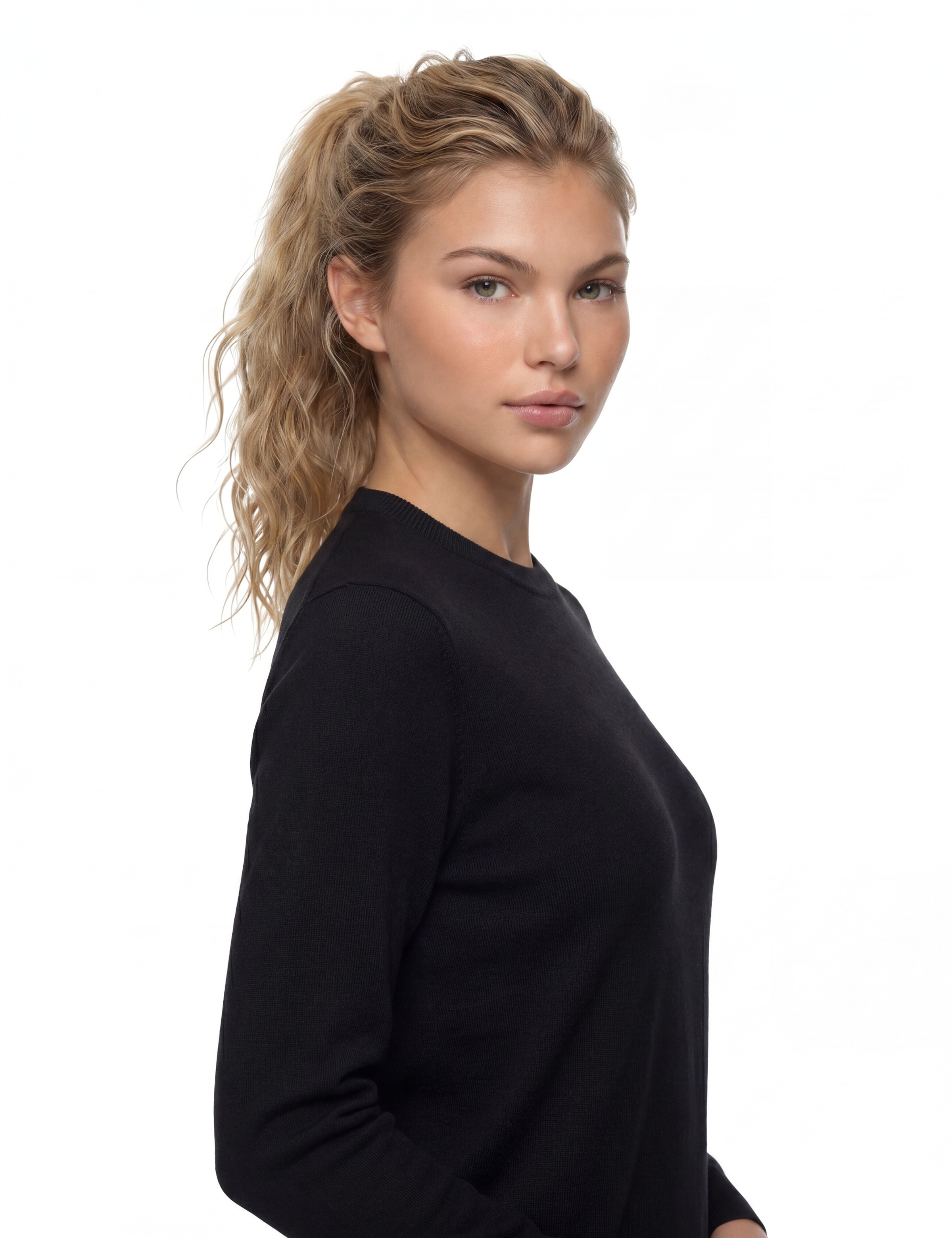 Guess Strickpullover reine Wolle, Regular Fit, Rundhalsausschnitt