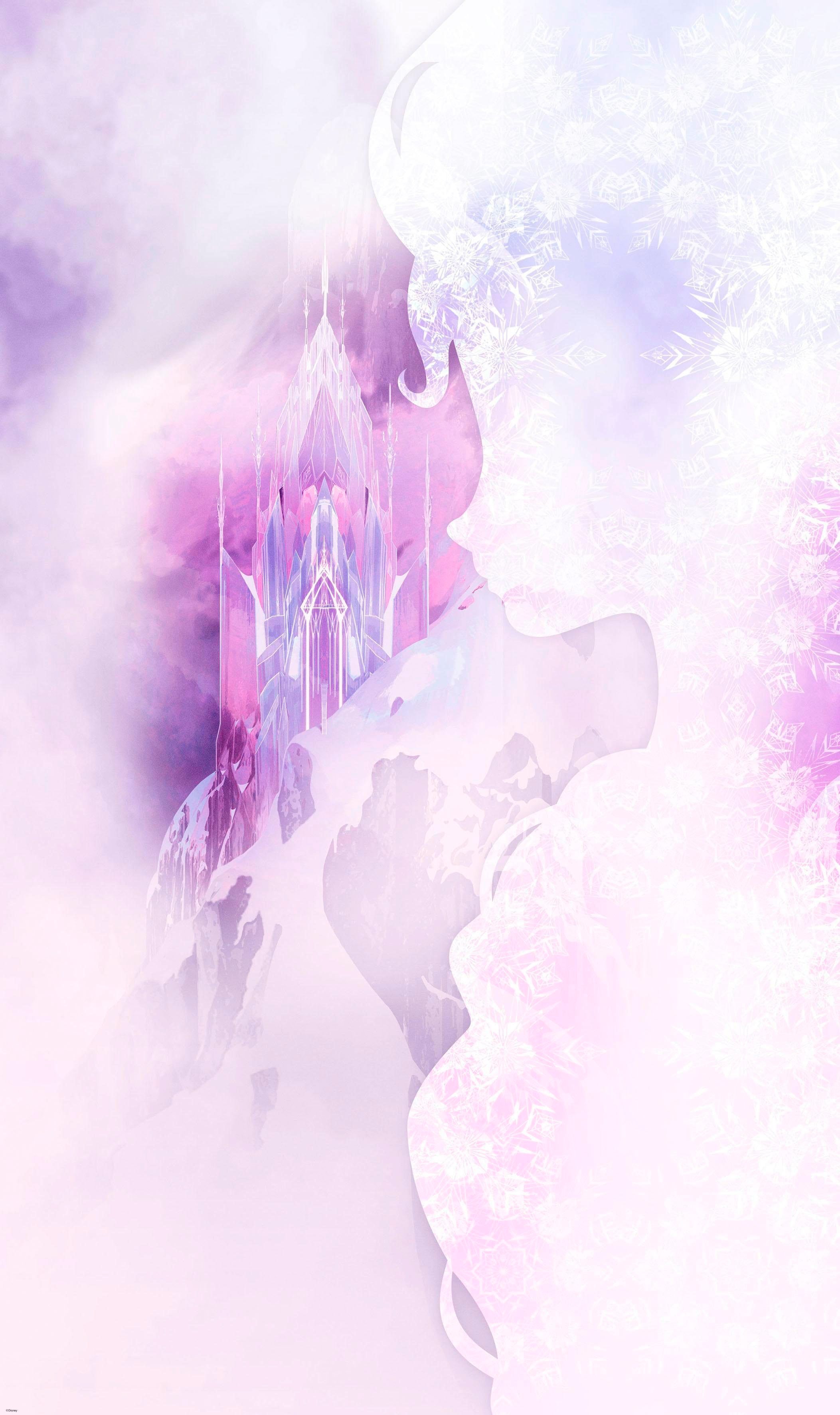 Komar Vliestapete "Digitaldruck Vlies - Frozen Winter Mist - Größe 120 x 200 cm" bedruckt glatt Kinderzimmer