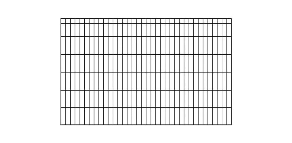 KRAUS Einstabmattenzaun "Dino-Trend-40x40", anthrazit, 120 cm hoch, 2 m Verlängerungsmatte, 1 Pfosten