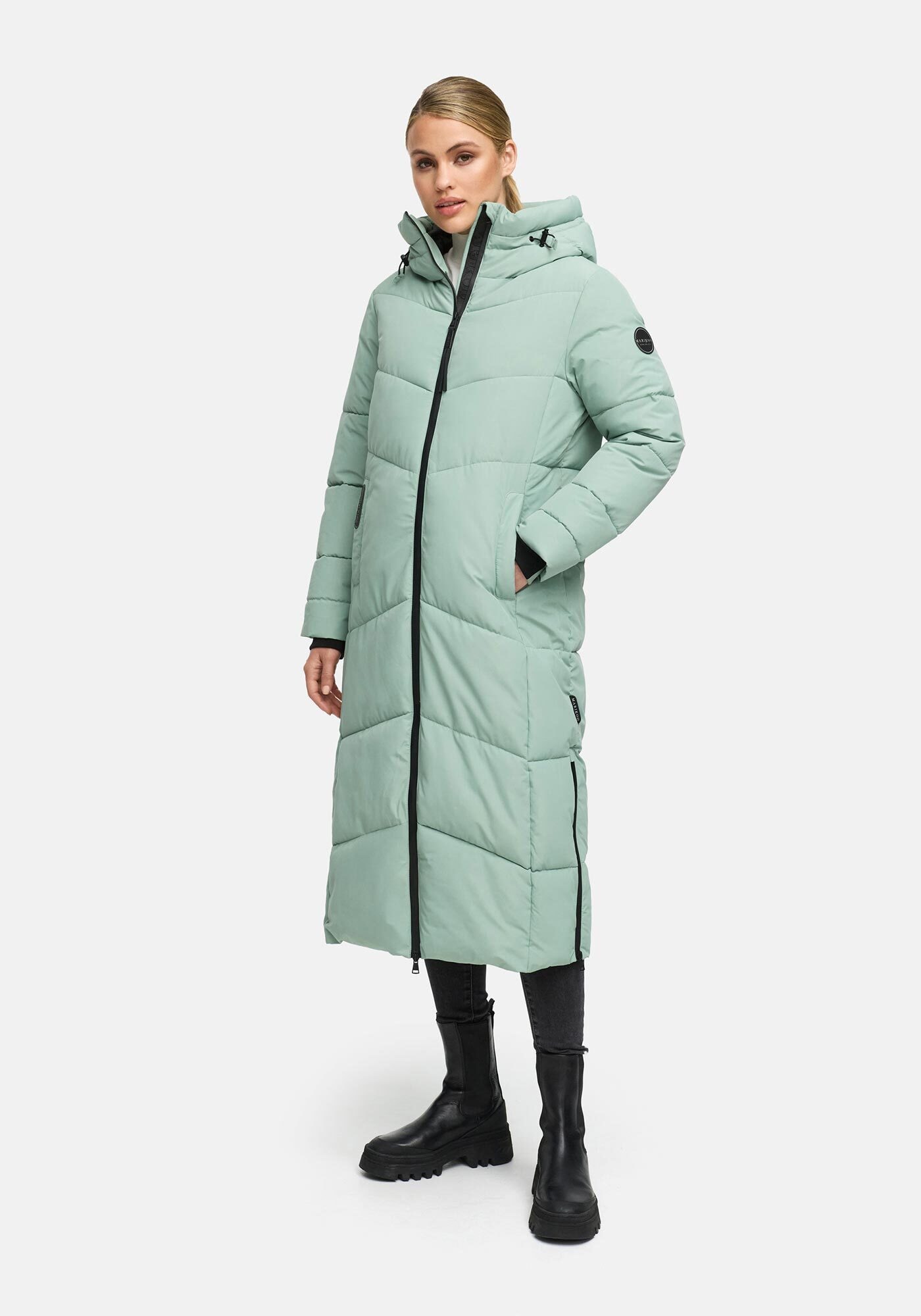 Marikoo Winterjacke »Firella« extra lange Passform und seitliche Belüftungsöffnungen