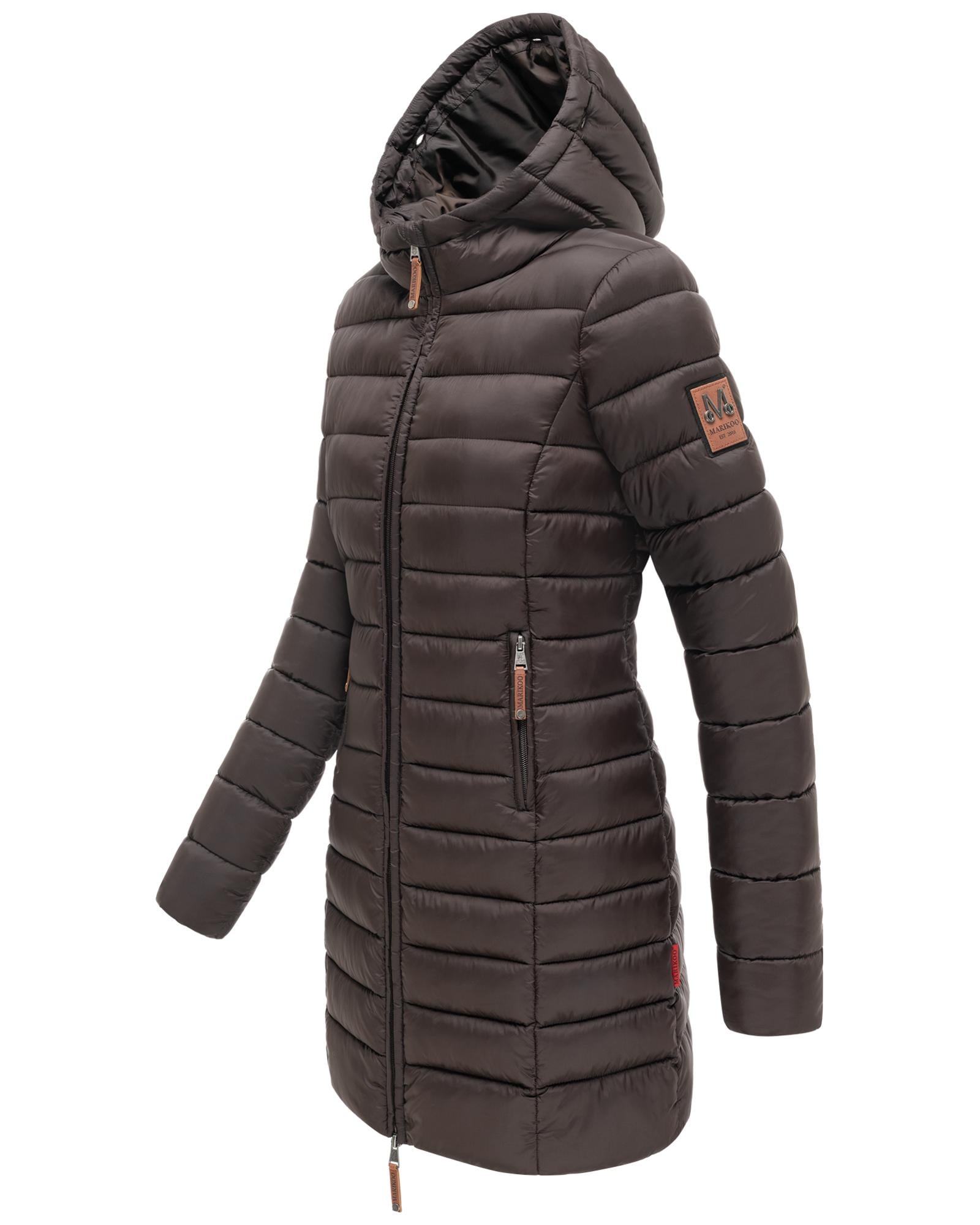 Marikoo Steppmantel »Rose-Stepp« zeitloser Winterparka mit großer Kunstfellkapuze