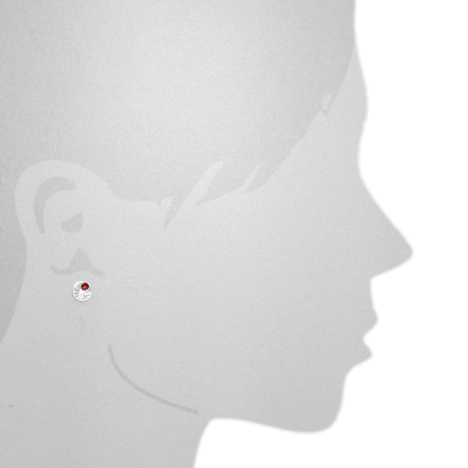 OSTSEE-SCHMUCK Paar Ohrstecker »- Lebensbaum - Silber 925/000 - Bernstein«