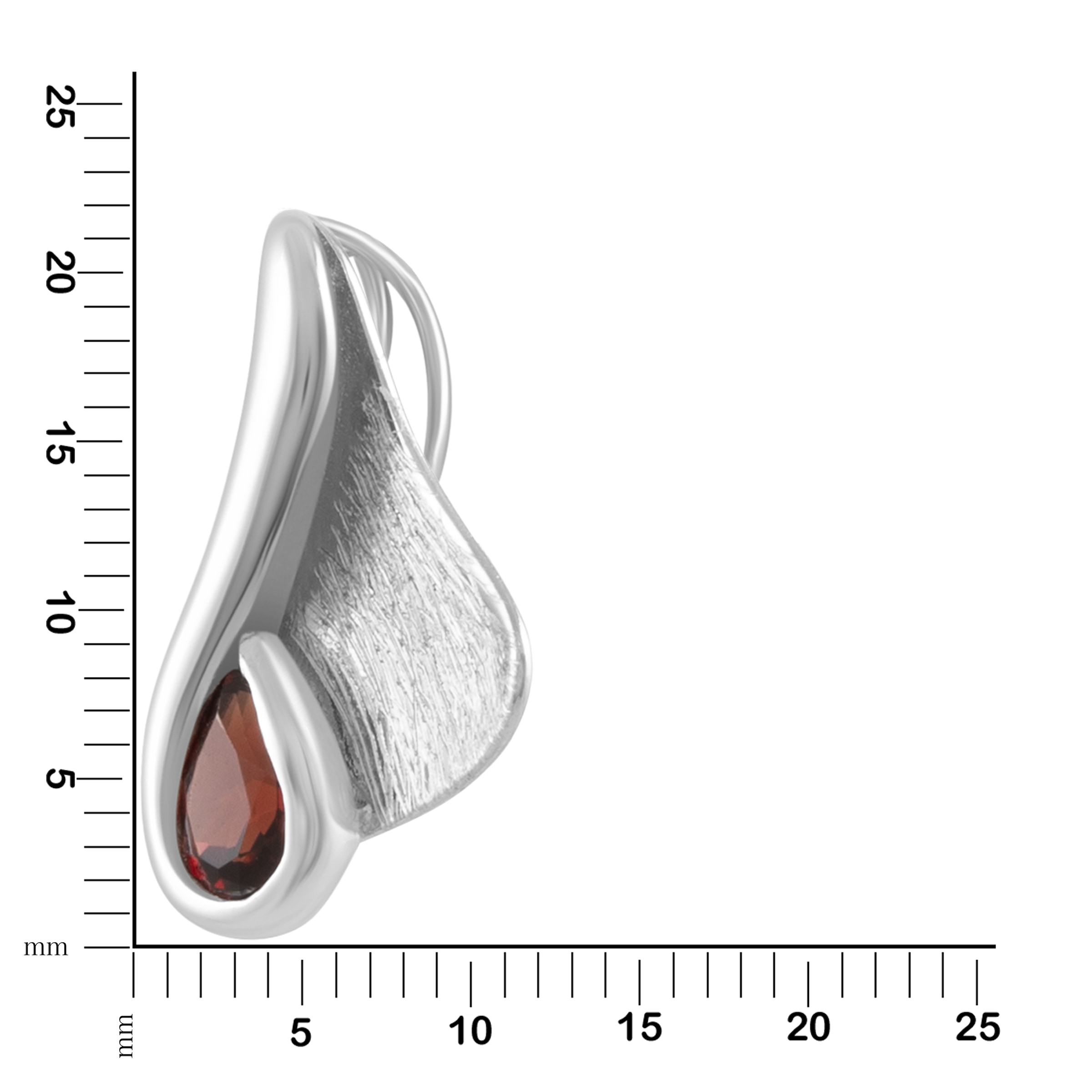 Vivance Kettenanhänger »925/- Sterling Silber rhodiniert Granat«
