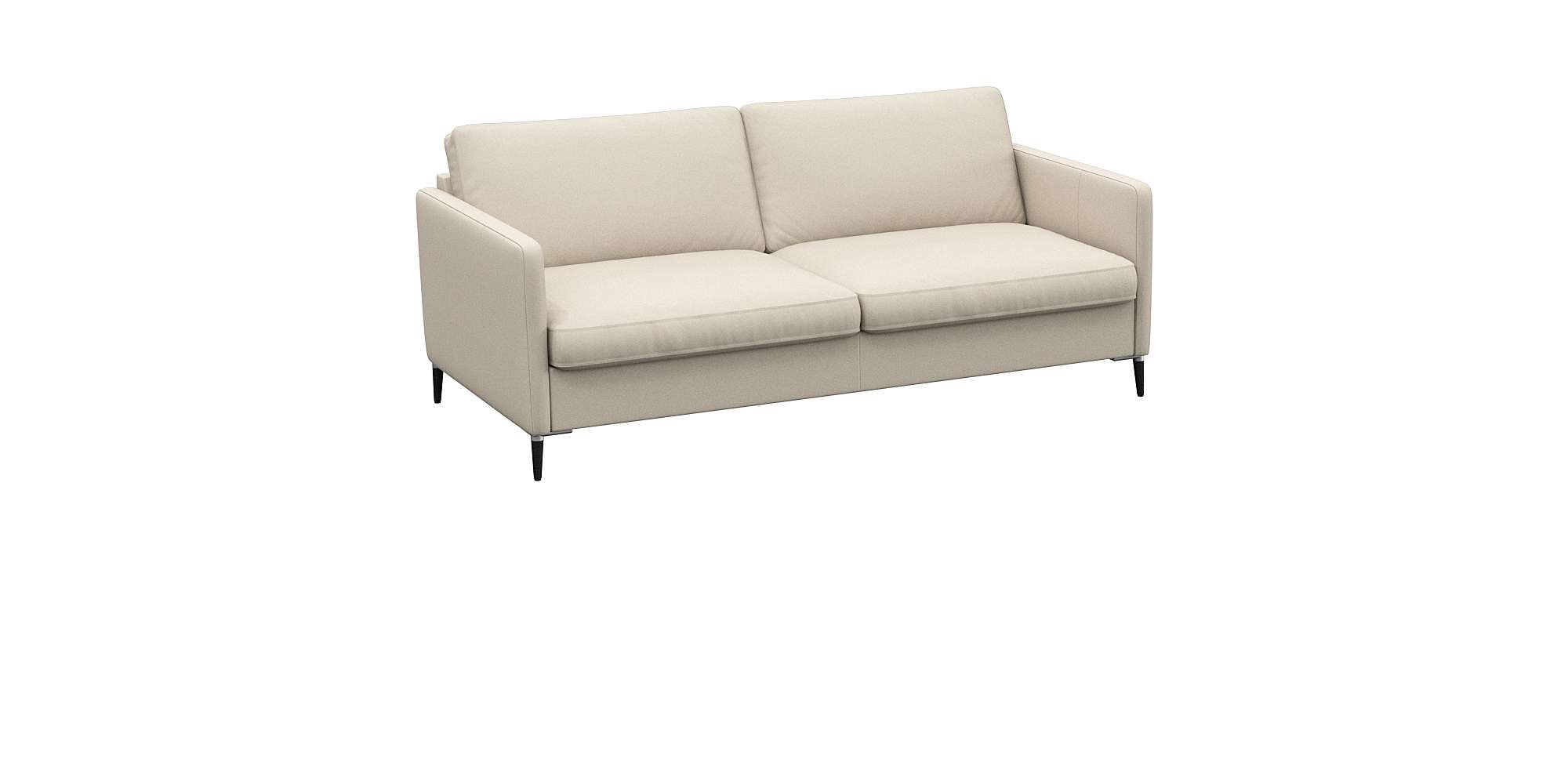 FLEXLUX 2,5-Sitzer »Fiore, super bequem durch hochwertigen Sitzaufbau mit Kaltschaum«, schmale Armlehnen, Füße Alu+schwarz