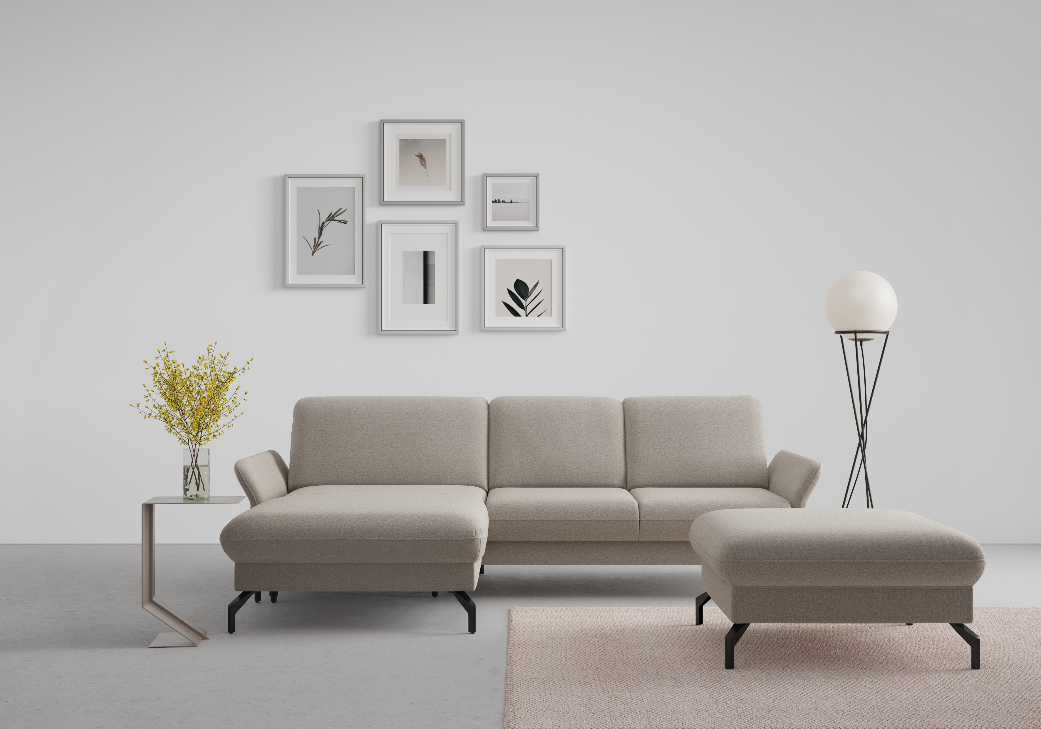 sit&more Ecksofa "Fashion L-Form" wahlweise mit Kopfteilverstellung und Vorziehsitz, motorisch