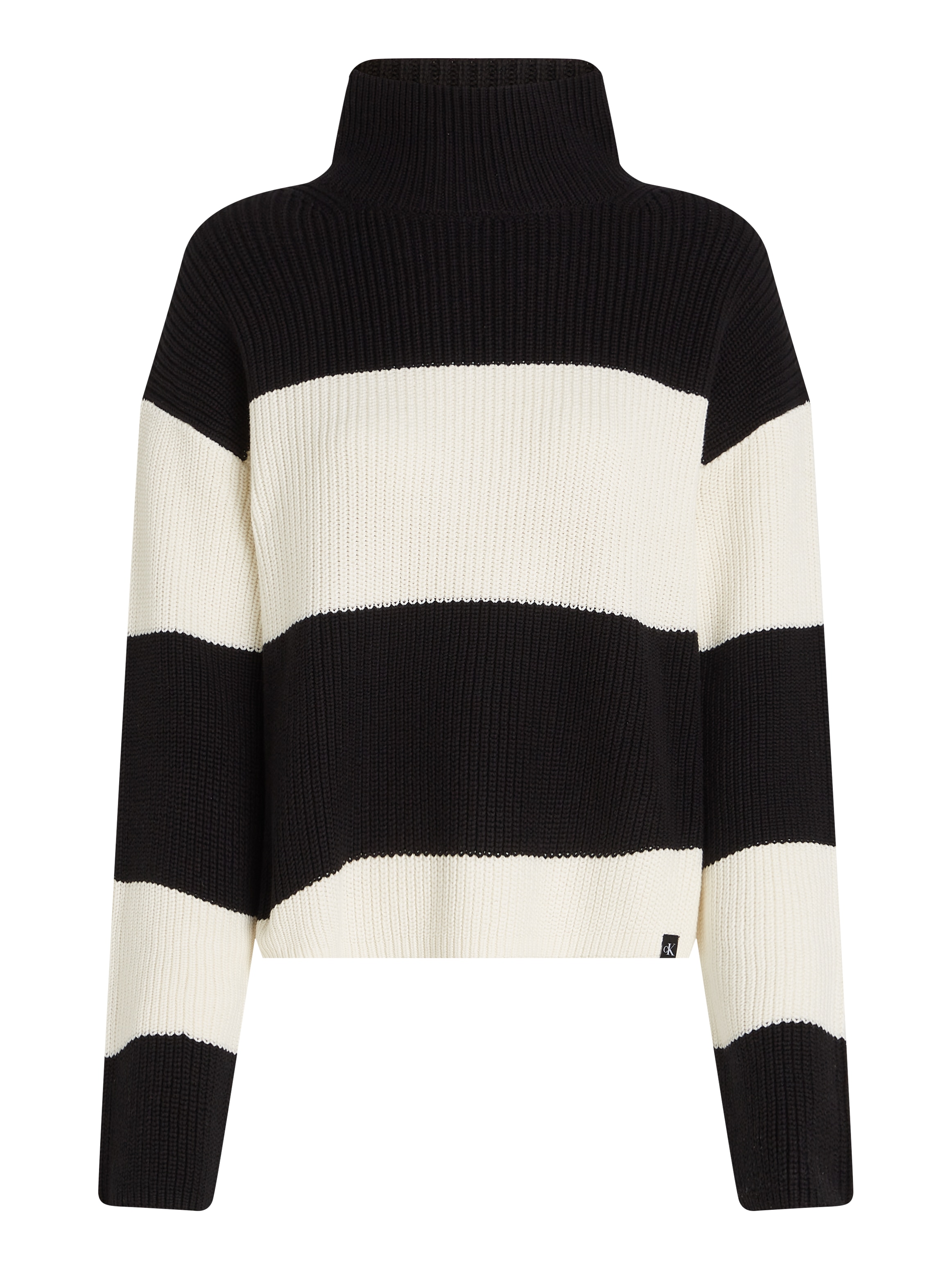 Calvin Klein Jeans Rollkragenpullover »CHUNKY LOOSE HIGH NECK SWEATER«, mit Logopatch