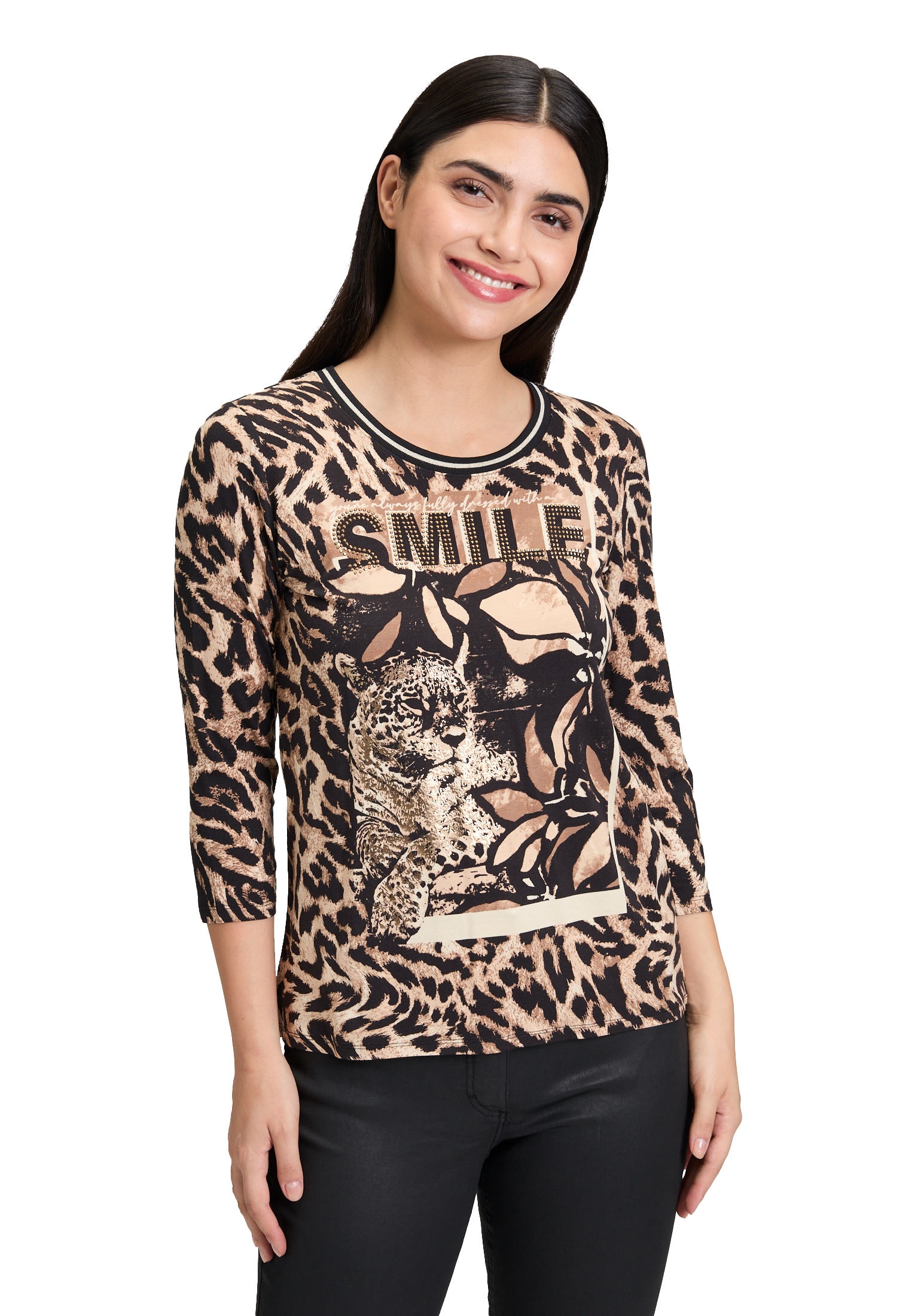 Betty Barclay 3/4-Arm-Shirt "Betty Barclay Basic Shirt mit Print", (1 tlg.) günstig online kaufen