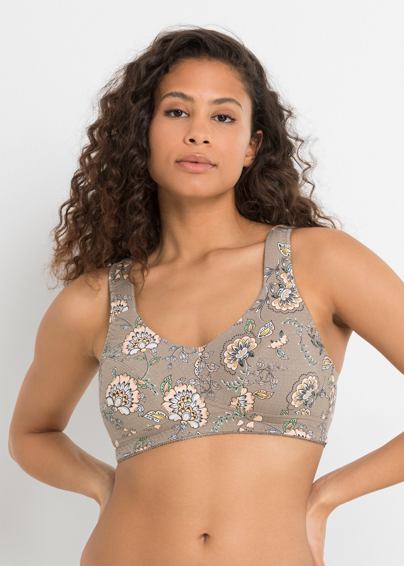 Thumbnail - bonprix Büstenhebe "BH ohne Bügel mit Baumwolle (3er Pack)" Packung, 3, 3 Stk. bügellose Verarbeitung, für den Alltag, a...