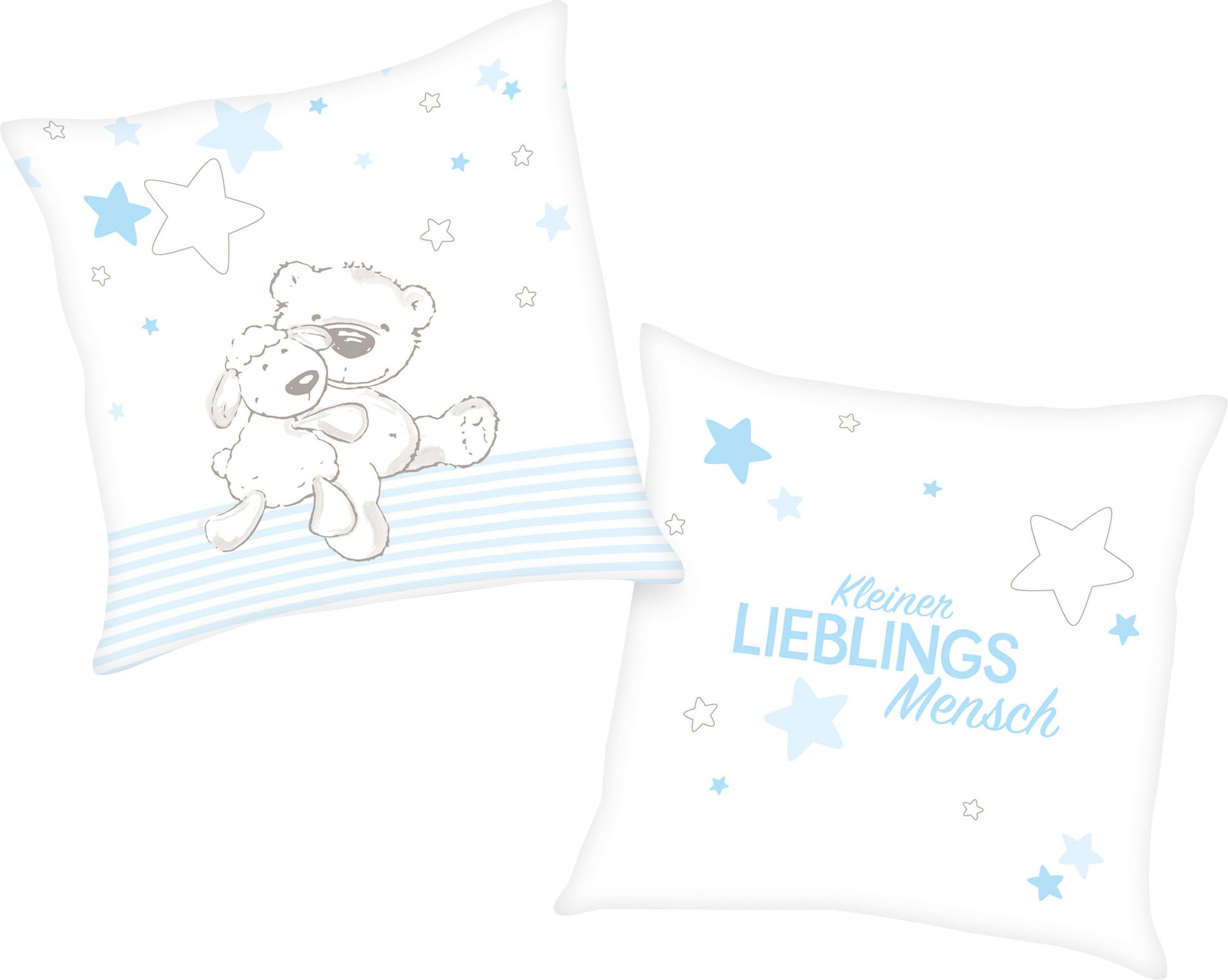 Baby Best Dekokissen »Kleiner Lieblingsmensch«, mit niedlichem Teddy-Motiv und liebevollem Schriftzug