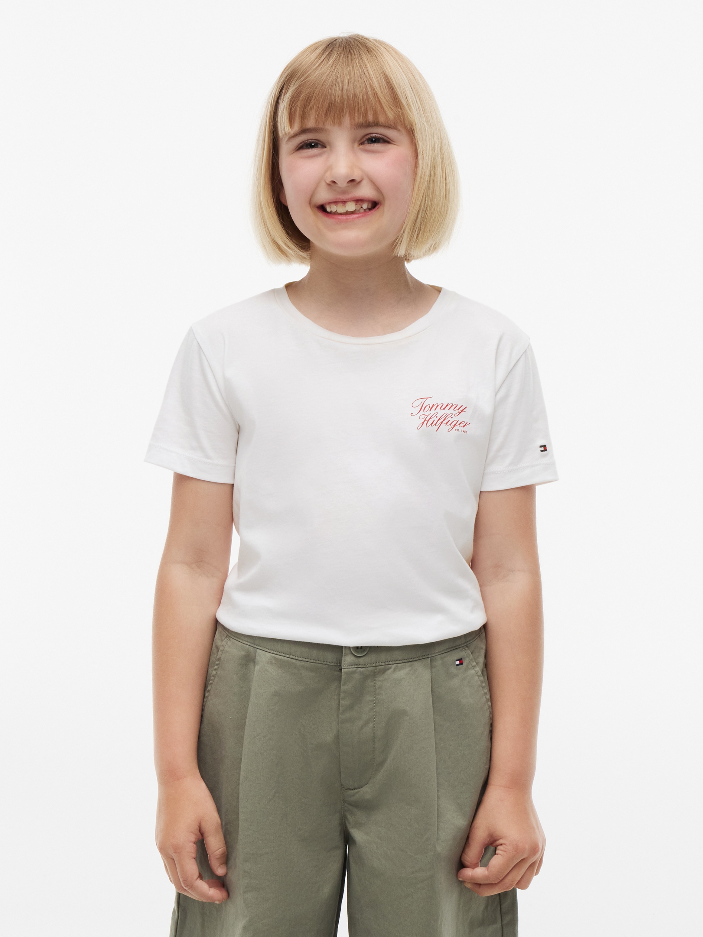 Tommy Hilfiger T-Shirt Rundhalsausschnitt, Regular Fit, Kinder bis 16 Jahre