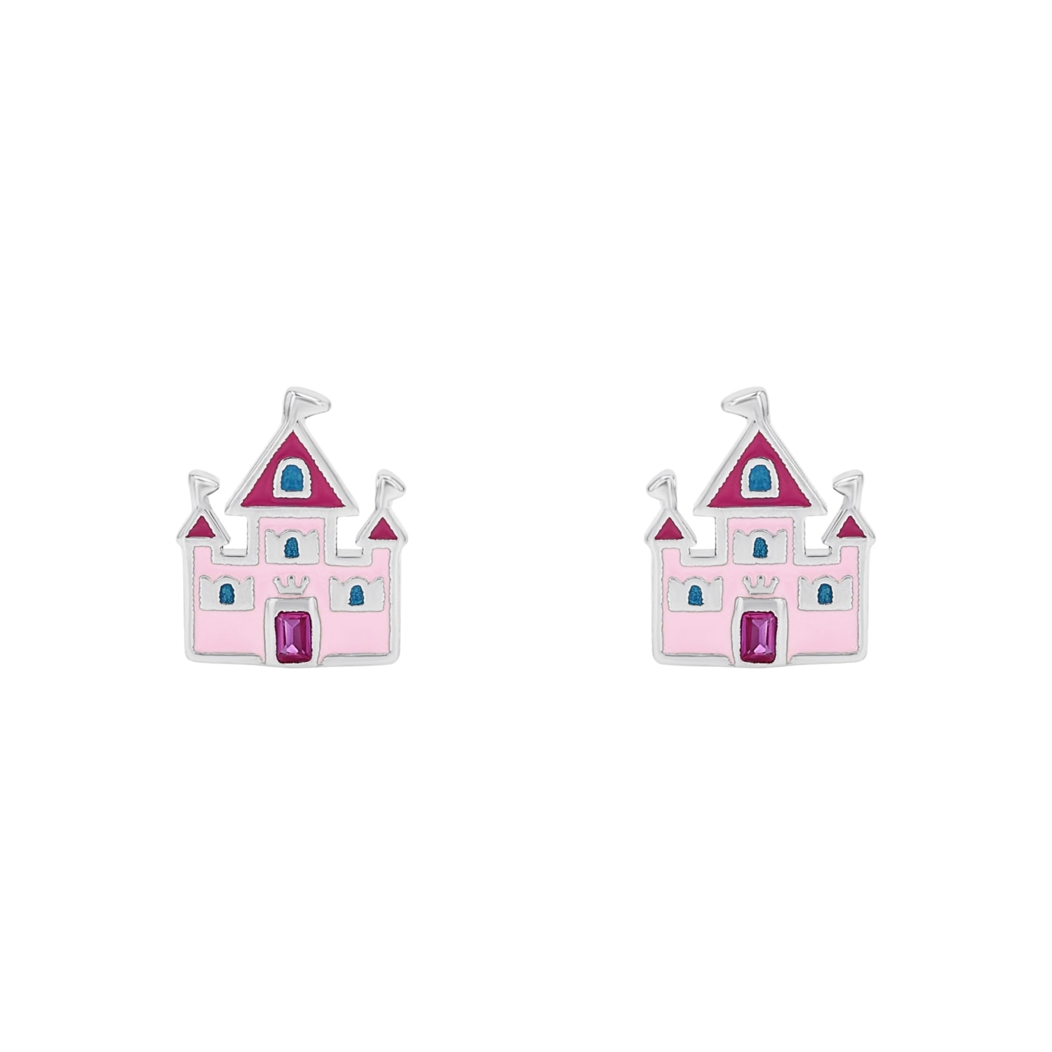 Prinzessin Lillifee Paar Ohrstecker »Schloss-Motiv, 2039763«, mit Zirkonia (synth.)