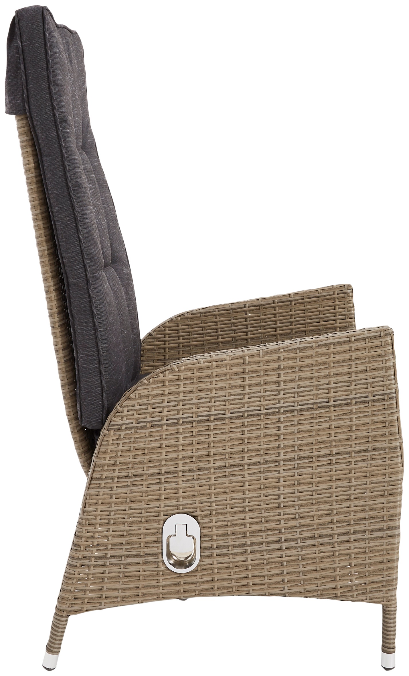 Garten-Essgruppe KONIFERA "Brisbane", grau (braun, anthrazit), 13tlg. Set Brisbane, Polyrattan, Sitzmöbel-Sets, Aluminium/Polyrattan, Tischplatte aus Stone-Spray-Glas in Steinoptik 3