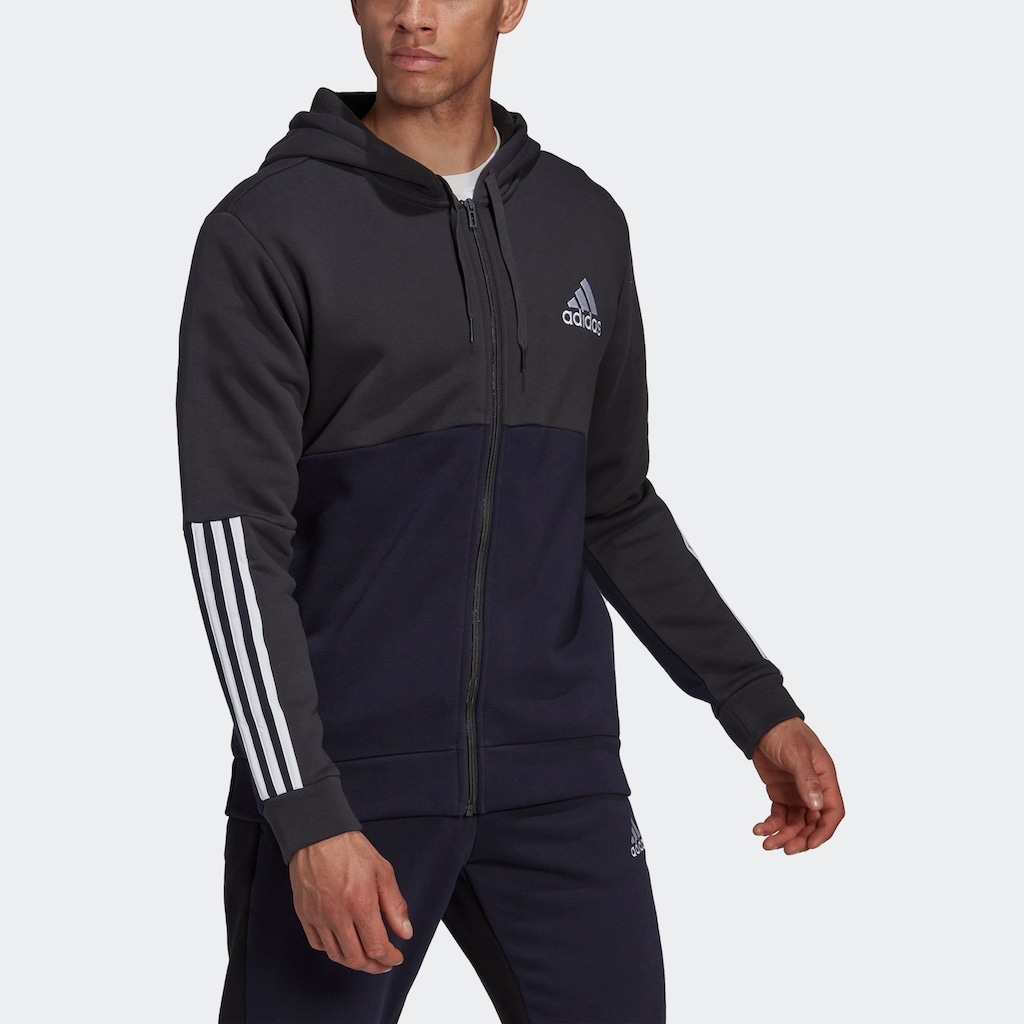 adidas Sportswear Kapuzensweatjacke »ESSENTIALS COLORBLOCK FLEECE KAPUZENJACKE«, (1 tlg.)