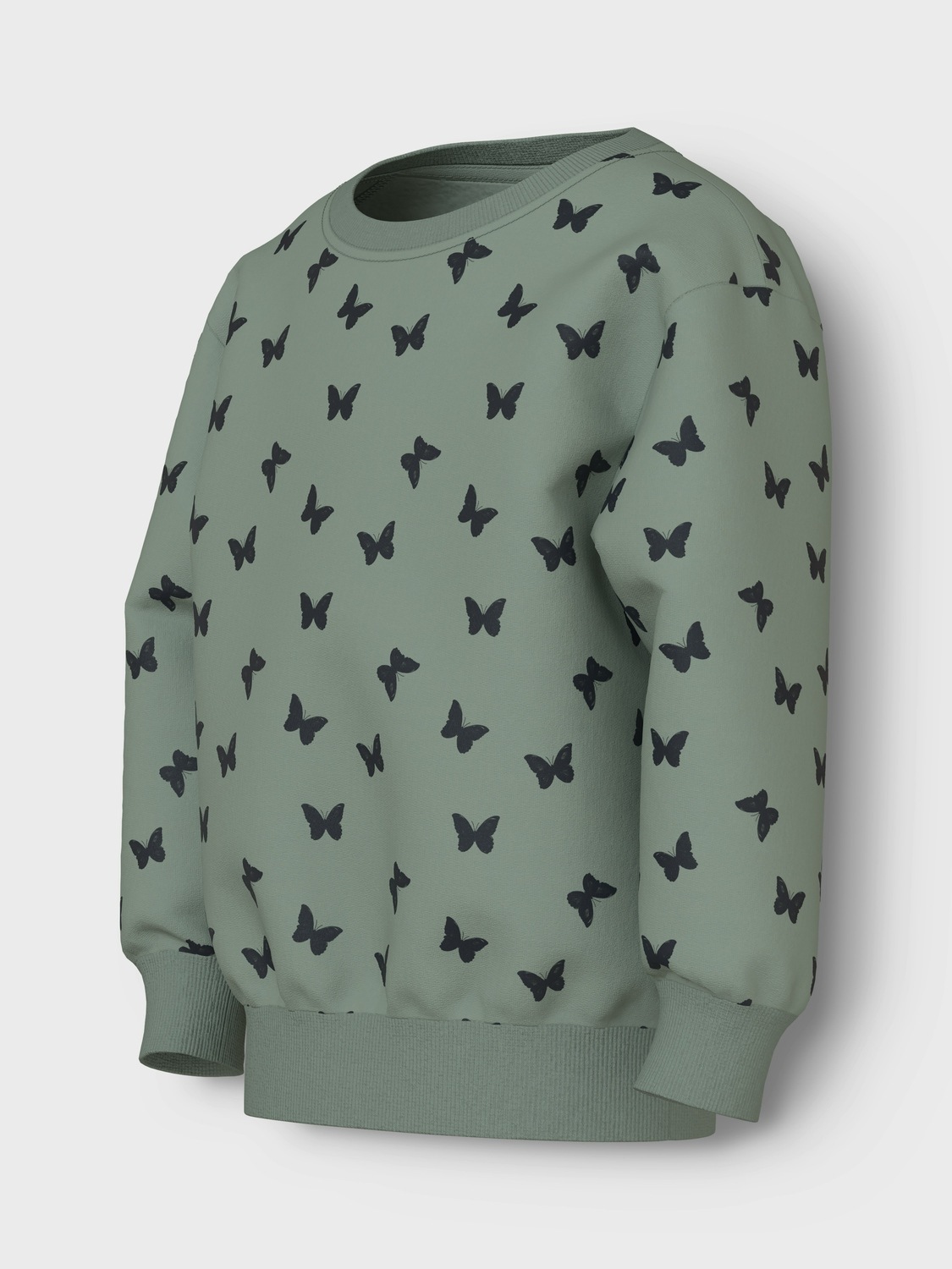 Name It Sweatshirt »NMFDAVINA LS SWEAT FLEECE BRU NOOS«, in klassischer Form und mit tollem Alloverprint
