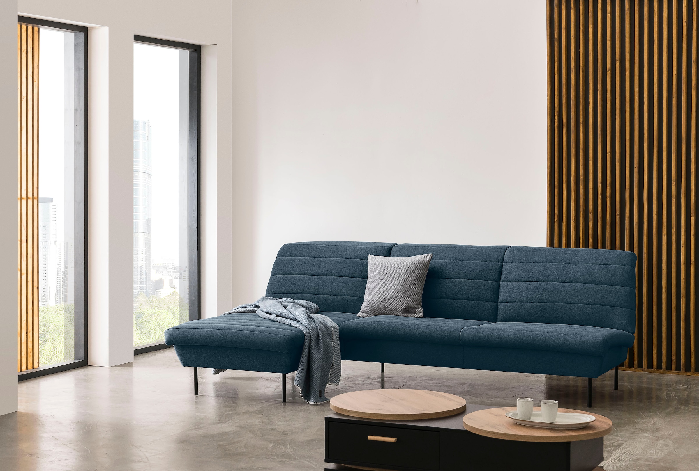 LOOKS by Wolfgang Joop Ecksofa »LOOKS IX L-Form«, Quersteppung, ohne Armlehnen