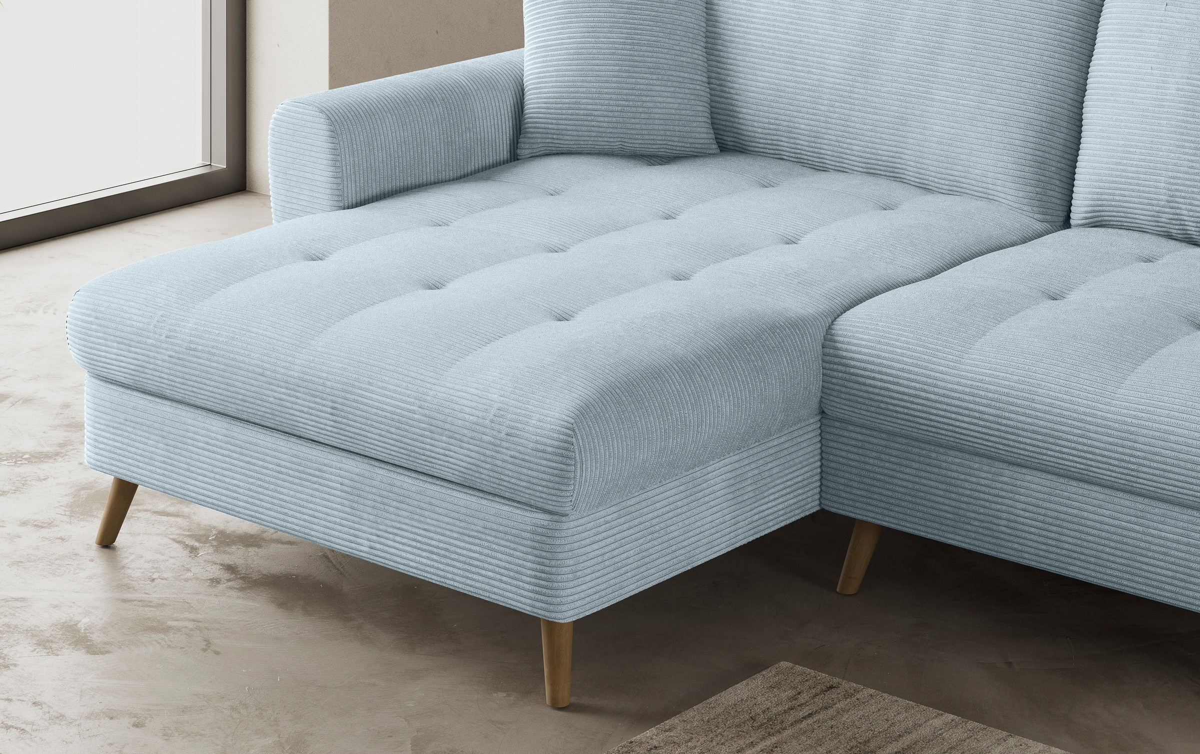 Mr. Couch Ecksofa »Blackburn II L-Form«, Wahlweise mit Kaltschaumpolsterung bis 140 kg belastbar