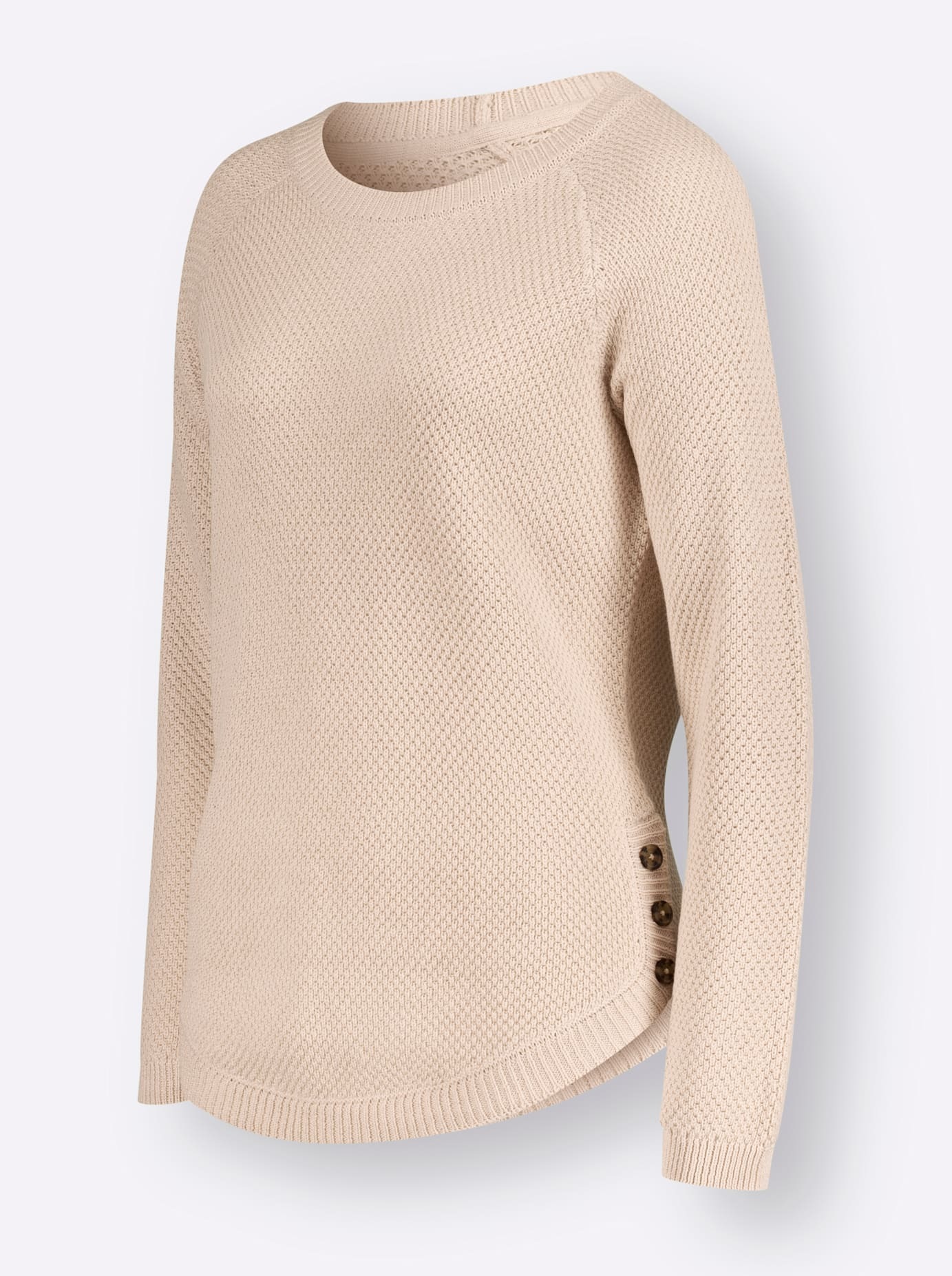 CASUAL LOOKS Pullover Crewneck Sweater Beige Size 48 3