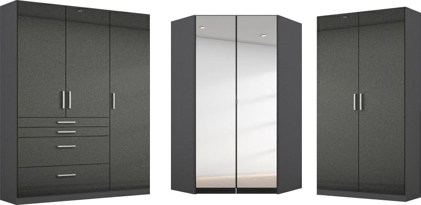 rauch "Kleiderschrank Schrank Garderobe Garderobenschrank Eckschrank HOMBURG" Set