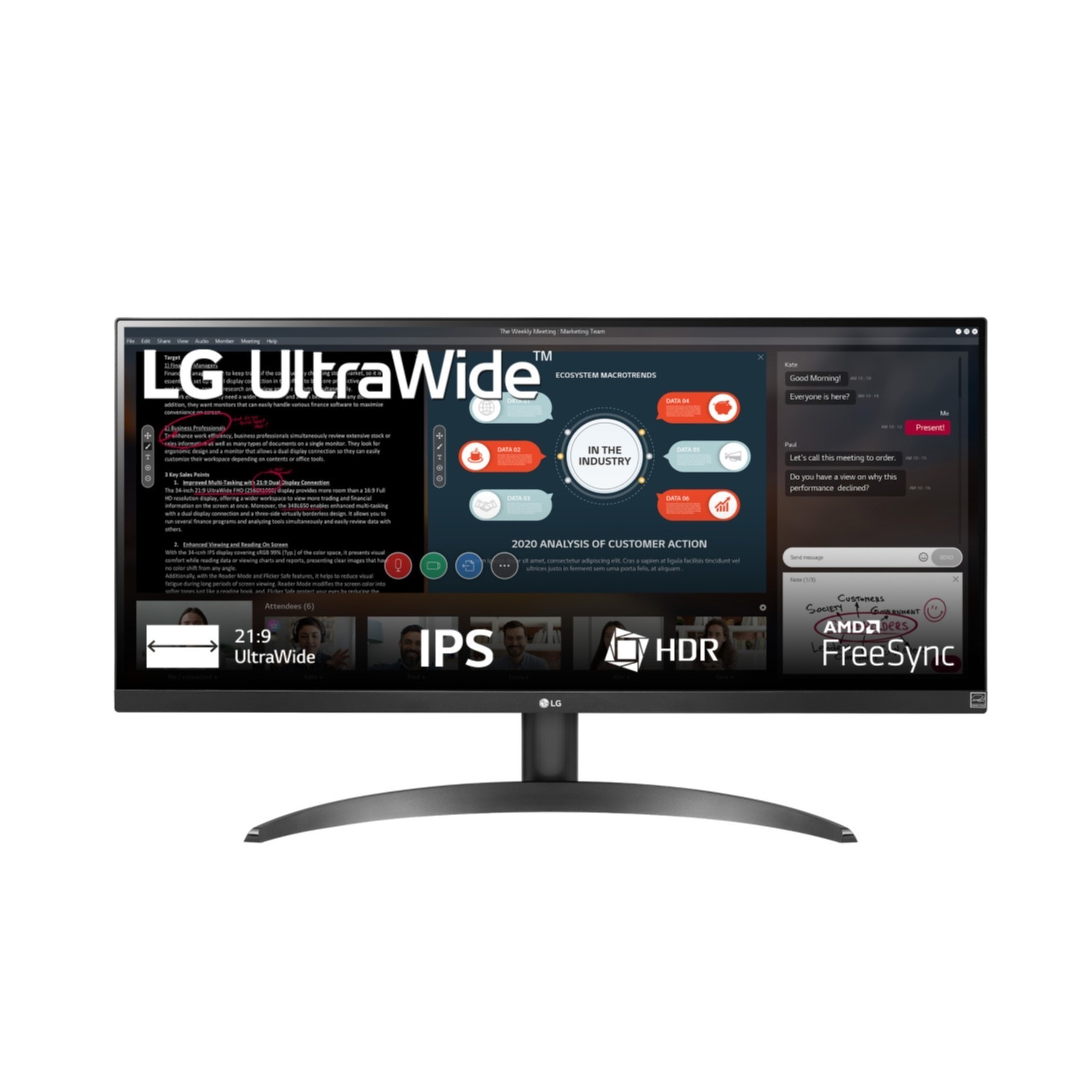 LG LED-Monitor »29WP500-B«, 73 cm/29 Zoll, 2560 x 1080 px, UWFHD, 5 ms Reaktionszeit, 75 Hz