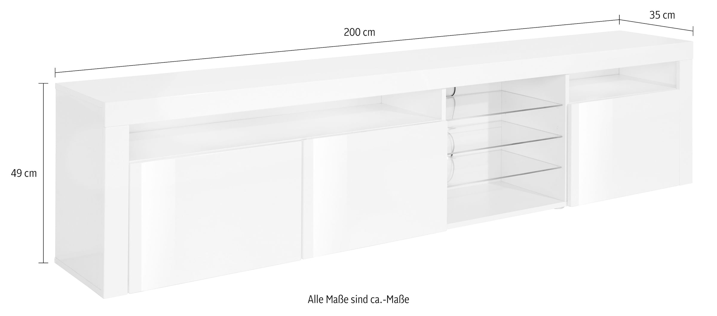 borchardt Möbel Lowboard »Santa Fe«, Breite 200 cm kaufen | BAUR