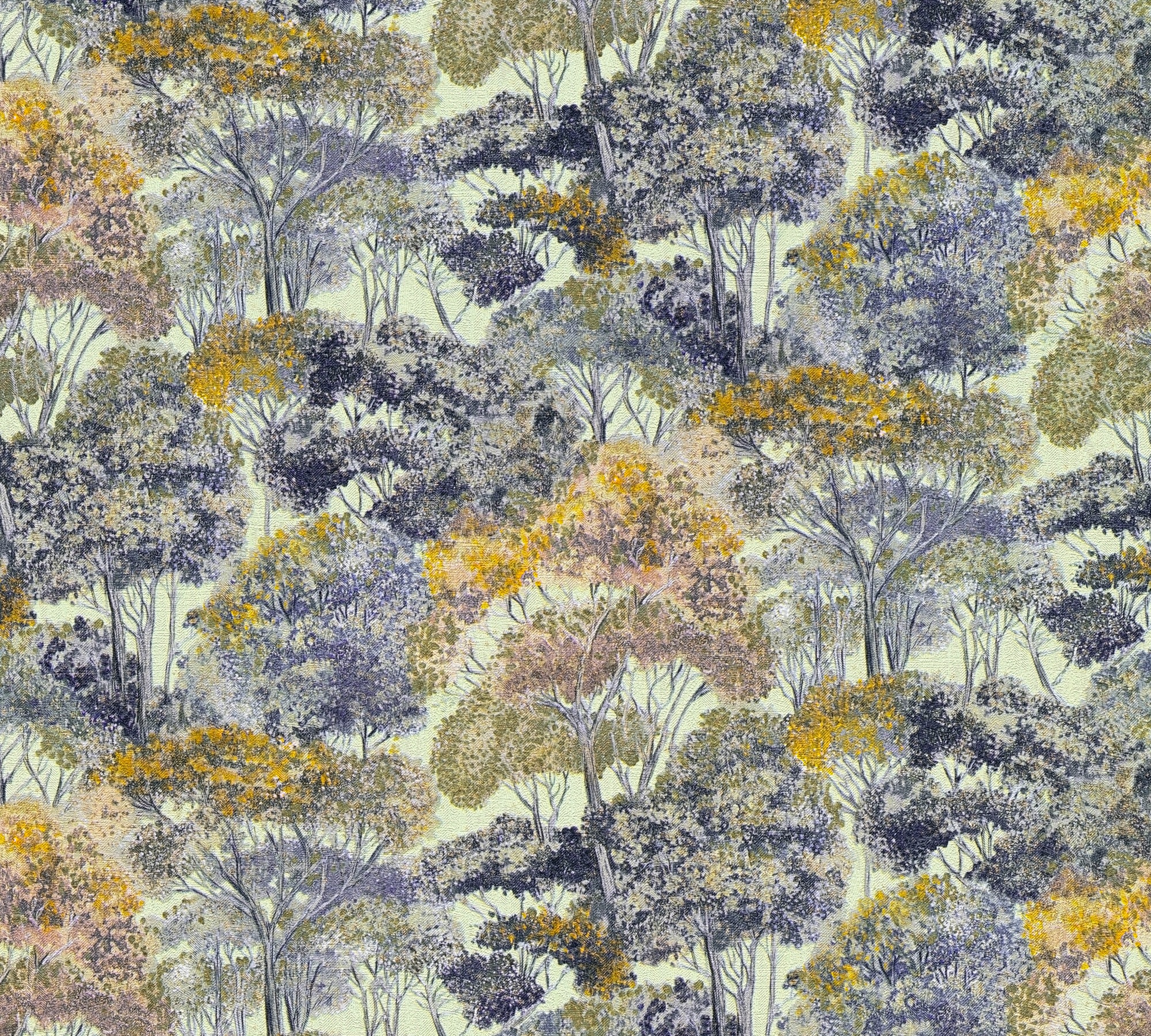 A.S. Création Vliestapete »Trend Spectrum Forest – Glitzernde Baumlandschaft Vliestapete« Glitzermuster | Wald | natürlich leicht strukturiert Elegante Baumlandschaft mit Glitzerakzenten und feiner Struktur