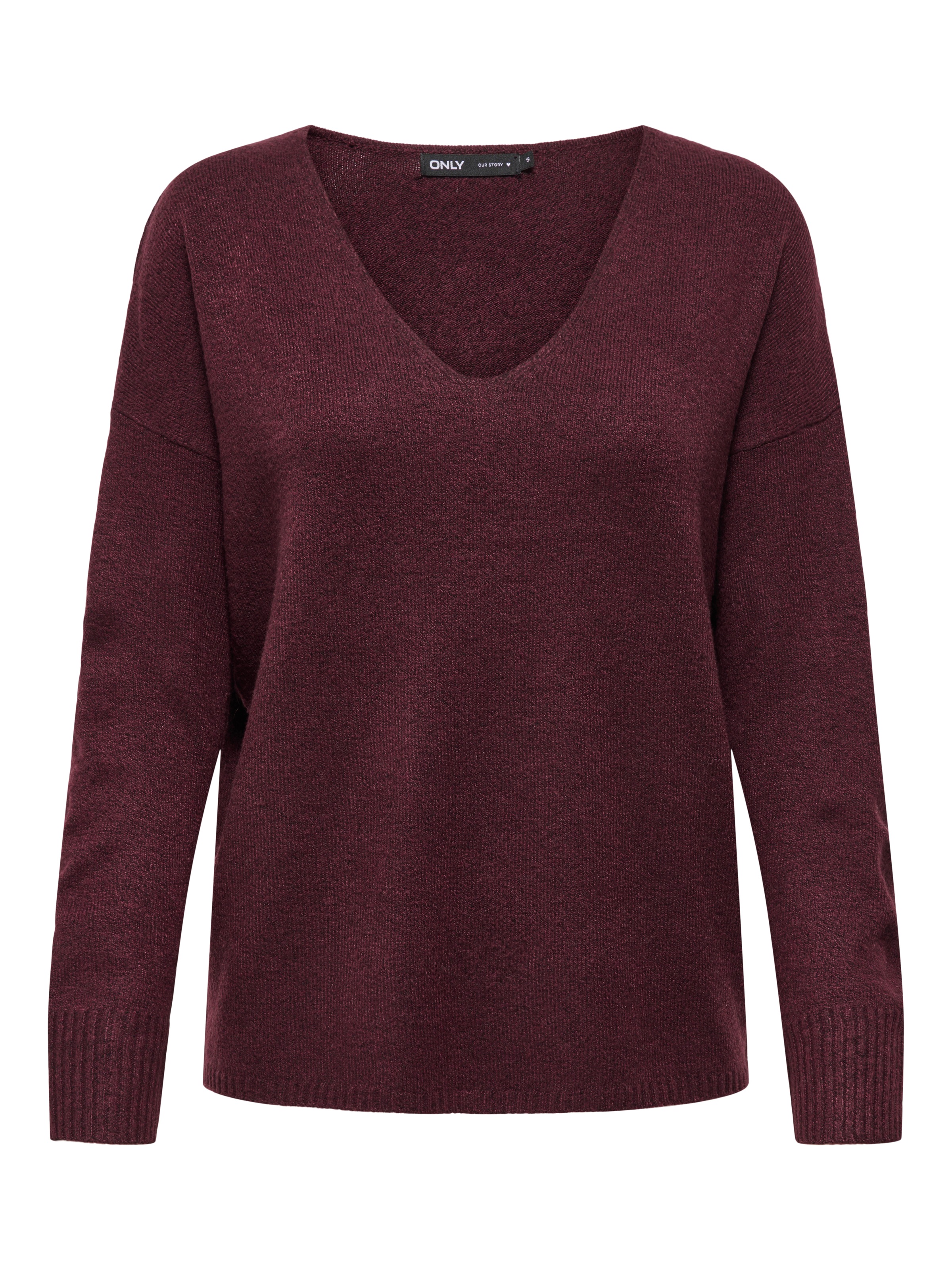 ONLY Onlrica Life V-Neck Knit Pullover Zinfandel XS 3