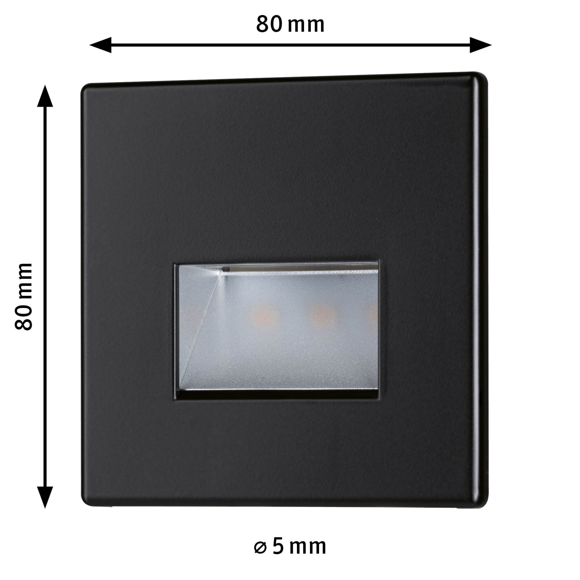 Paulmann LED Einbauleuchte »LED Wandeinbauleuchte Edge Quadro 1,2W 25lm 230V«, 1 flammig