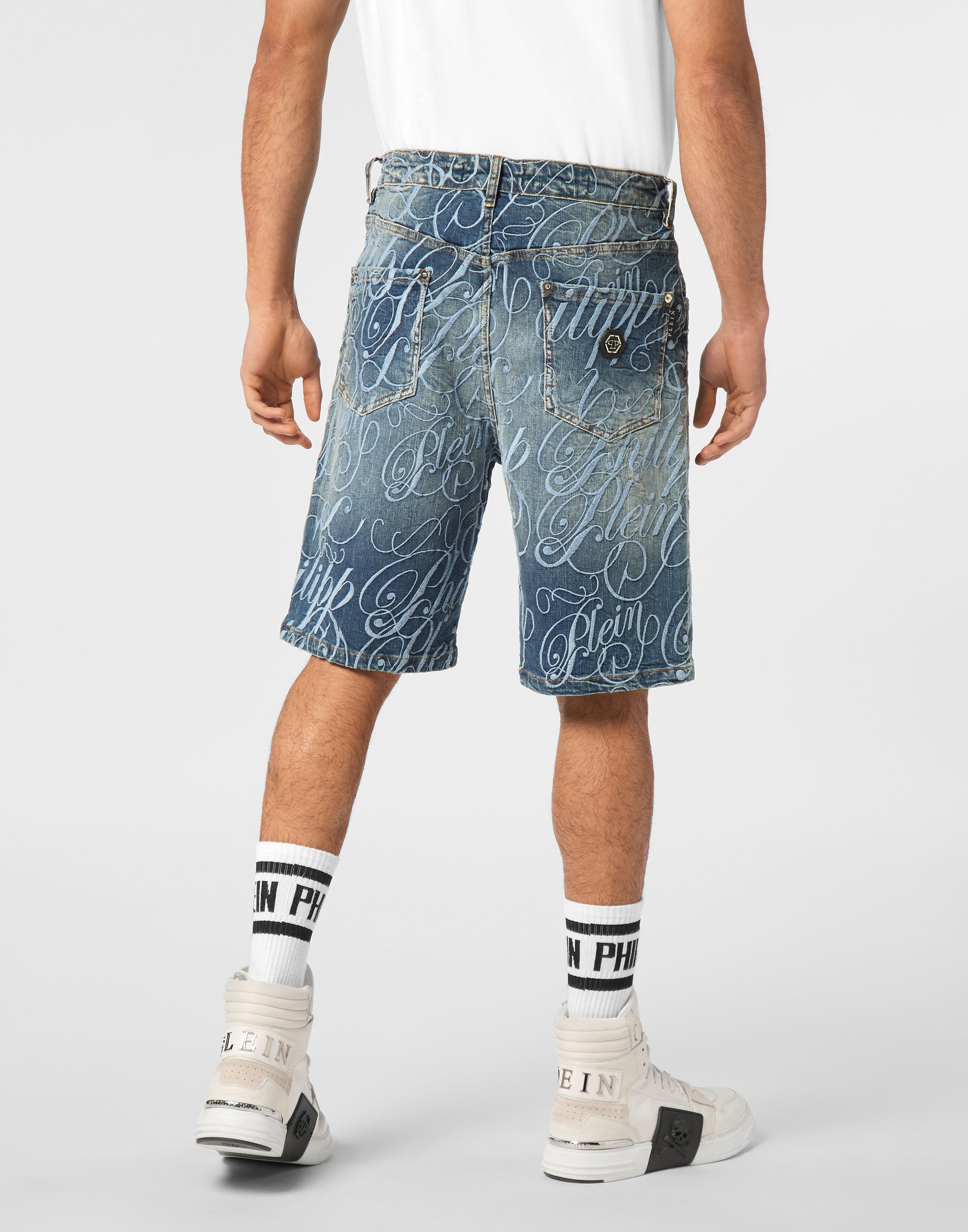 PHILIPP PLEIN Jeansbermudas »Logo«