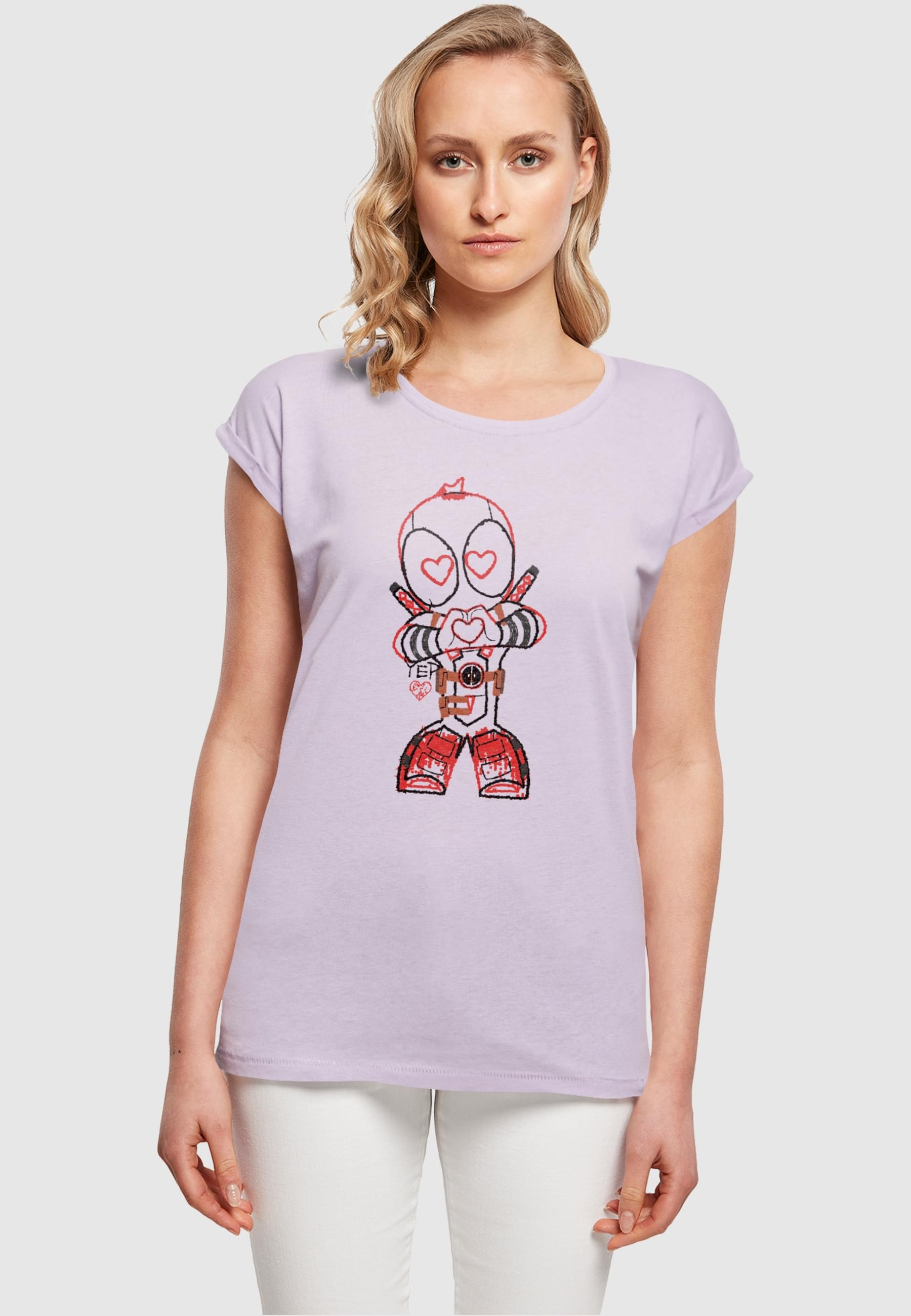 ABSOLUTE CULT T-Shirt »ABSOLUTE CULT Damen Ladies Deadpool - Love Beam Line T-Shirt«, (1 tlg.)