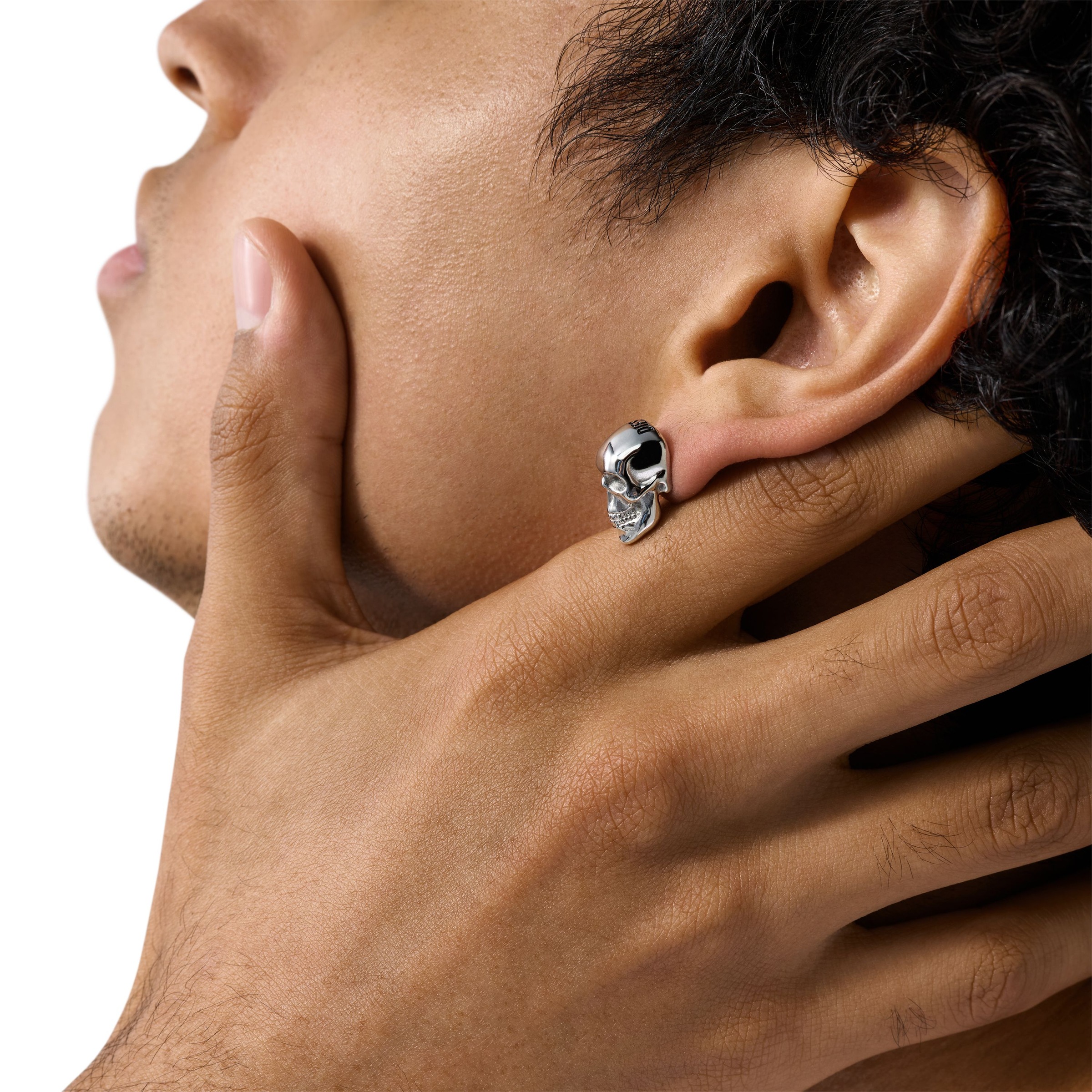 Diesel Single-Ohrstecker »Schmuck Geschenk Edelstahl Totenkopf, DX1580040«