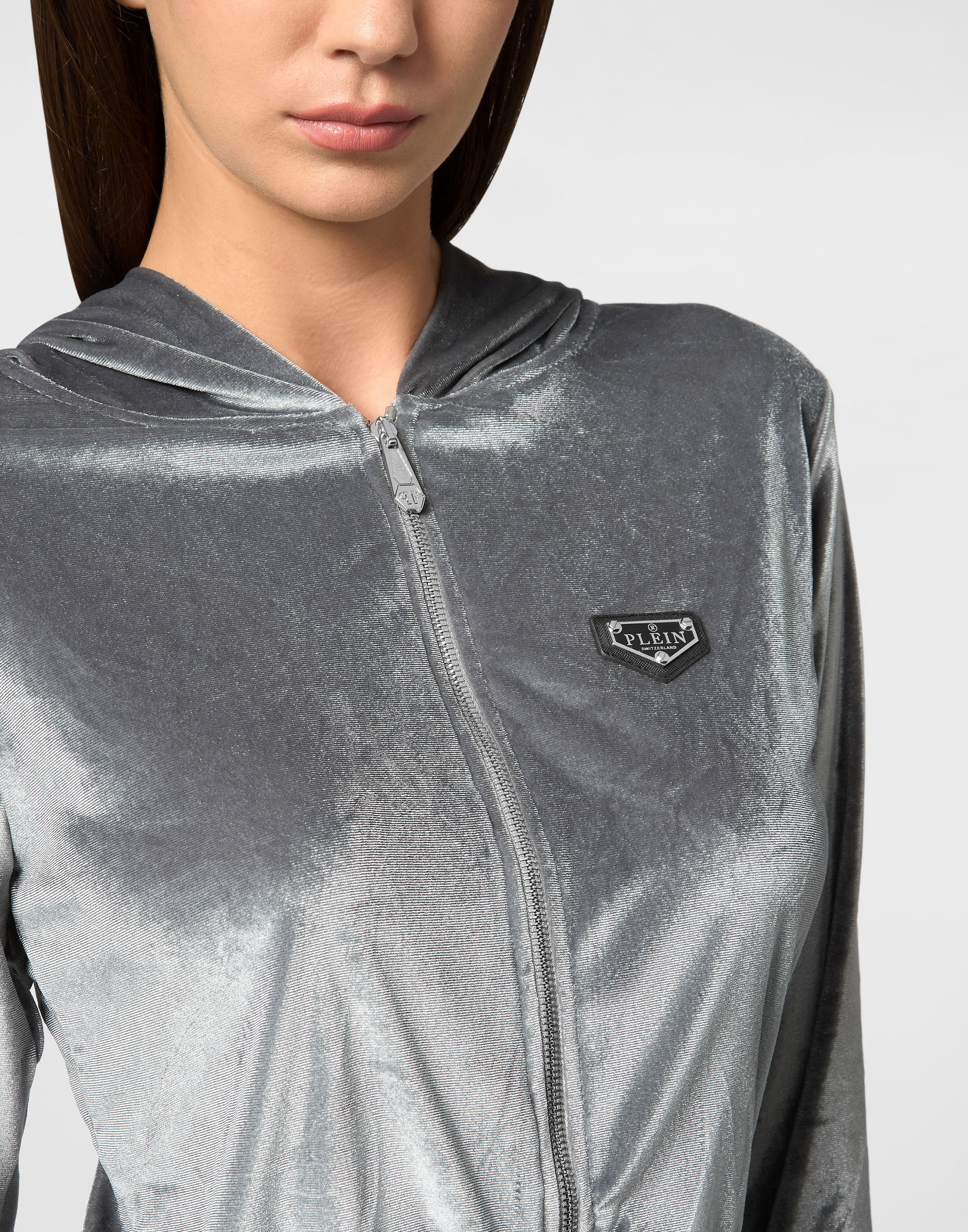 PHILIPP PLEIN Kapuzensweatjacke »Signature Mit Schmucksteinen«