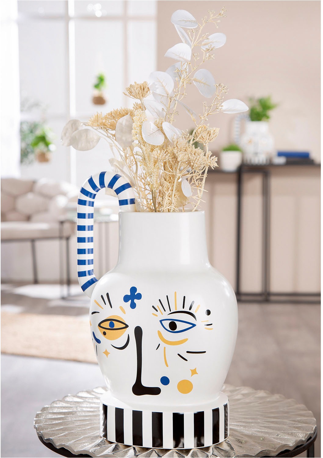 GILDE Tischvase "Henkelvase Fira weiß H. 36 cm", (1 St.) günstig online kaufen