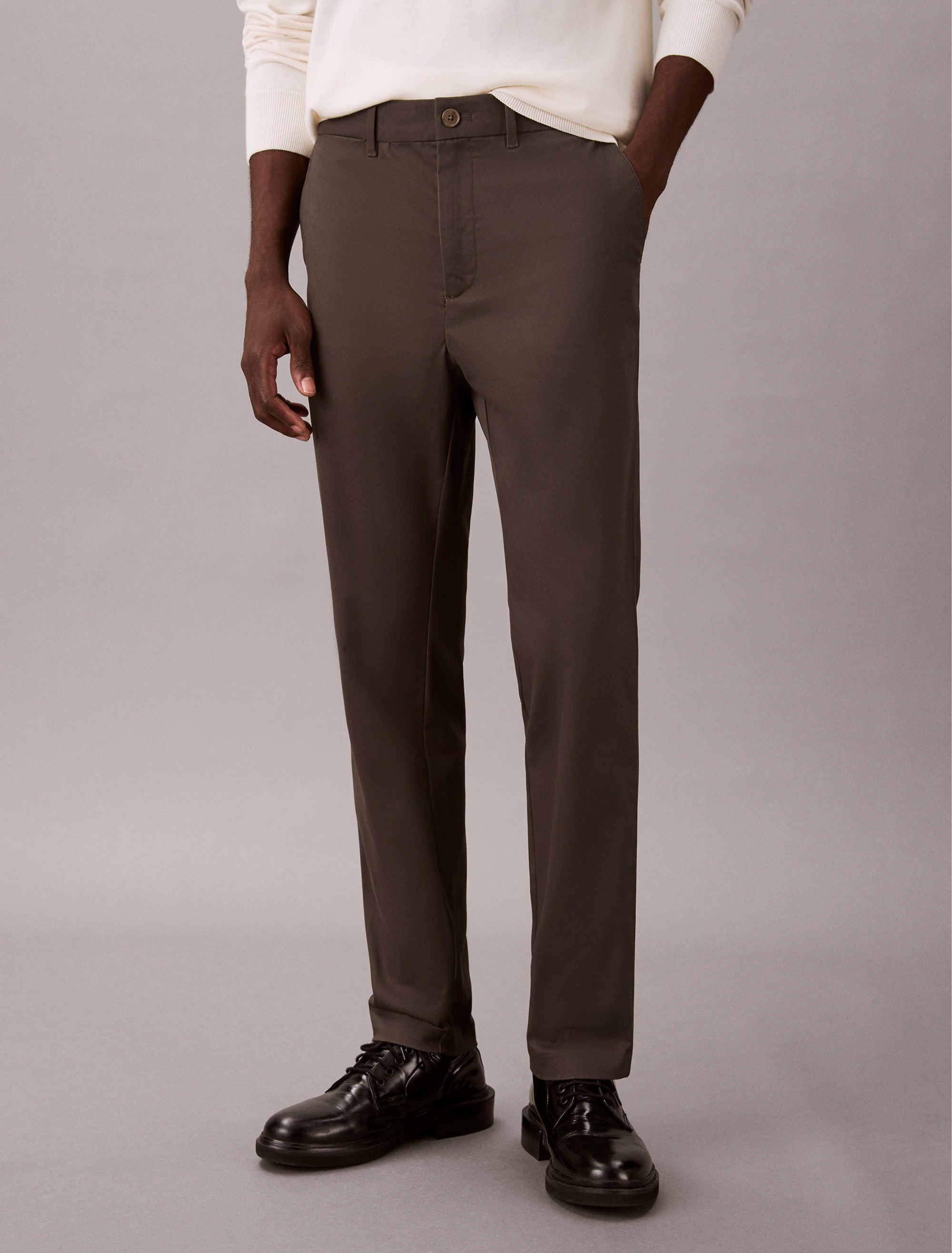 Calvin Klein Stoffhose "SLIM TAPERED SATEEN CHINO TROUSE", slim fit günstig online kaufen