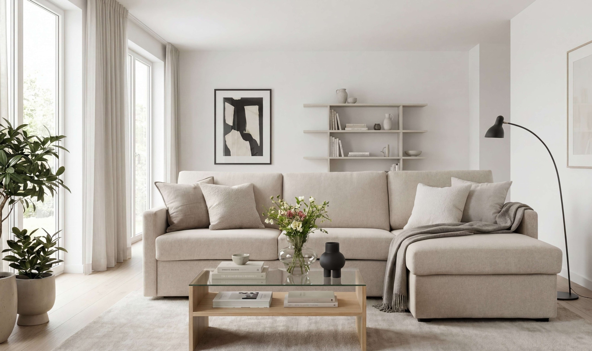 OTTO home Schlafsofa "GOLDPOINT Ecksofa 264 cm, Liegefläche (140/200cm), L-Form" Bettfunktion, Bonell-Federkernmatratze und Dauerschläfer-Funktion