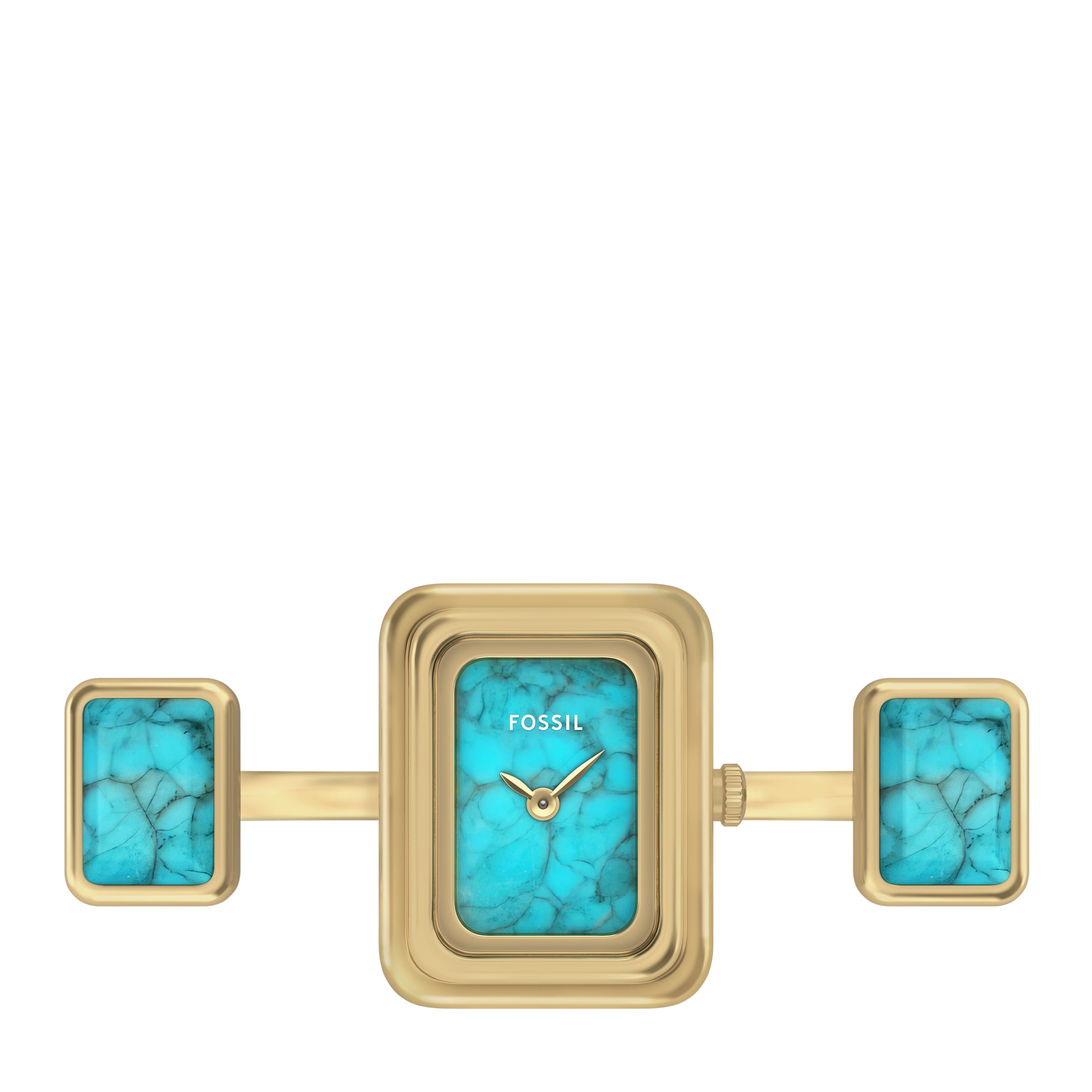 Fossil Uhrenring »RAQUEL WATCH RING«, Quarzuhr, Armbanduhr, Damenuhr, Edelstahlarmband, analog