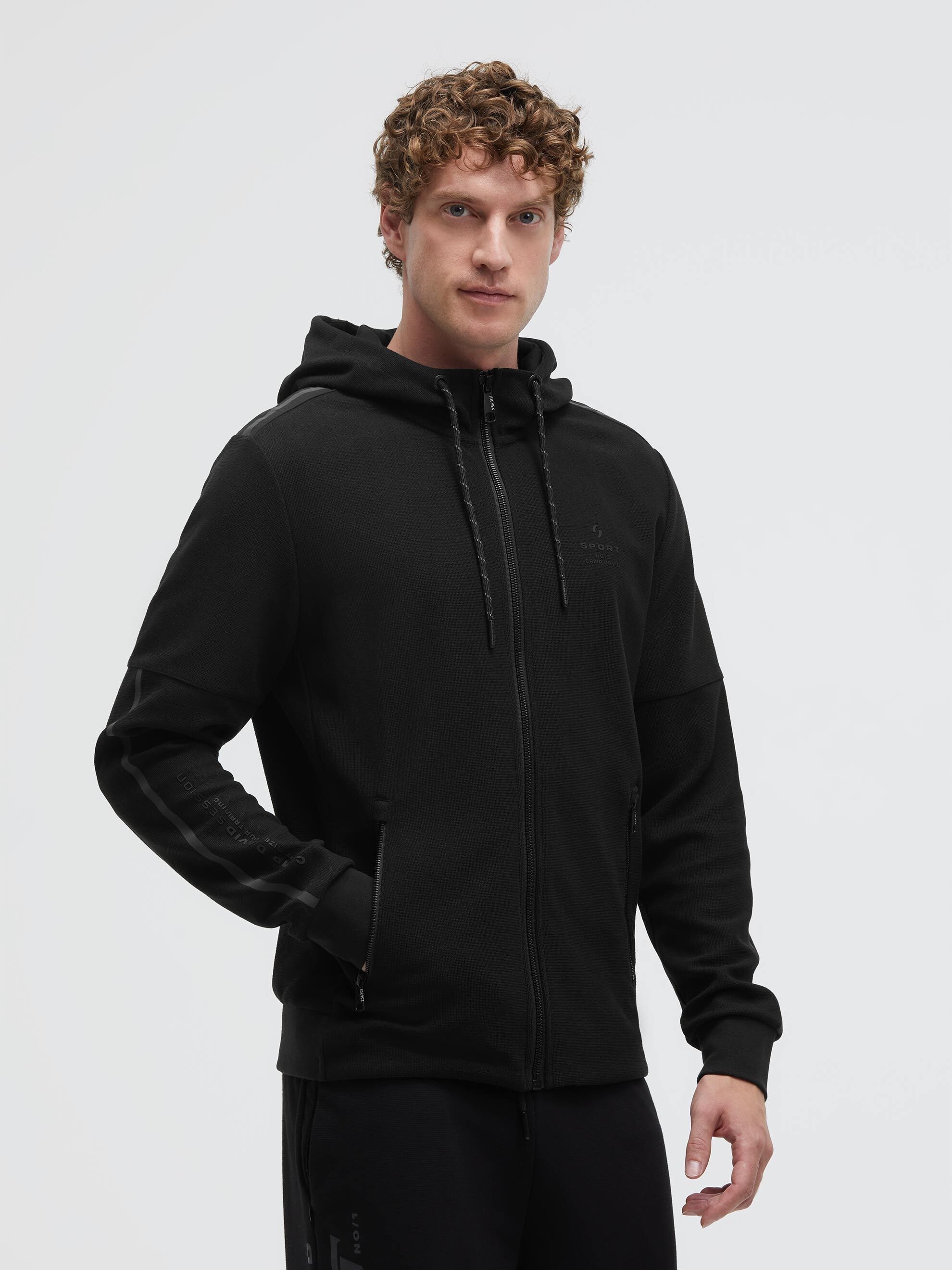 CAMP DAVID Kapuzensweatjacke mit Reißverschlusstaschen